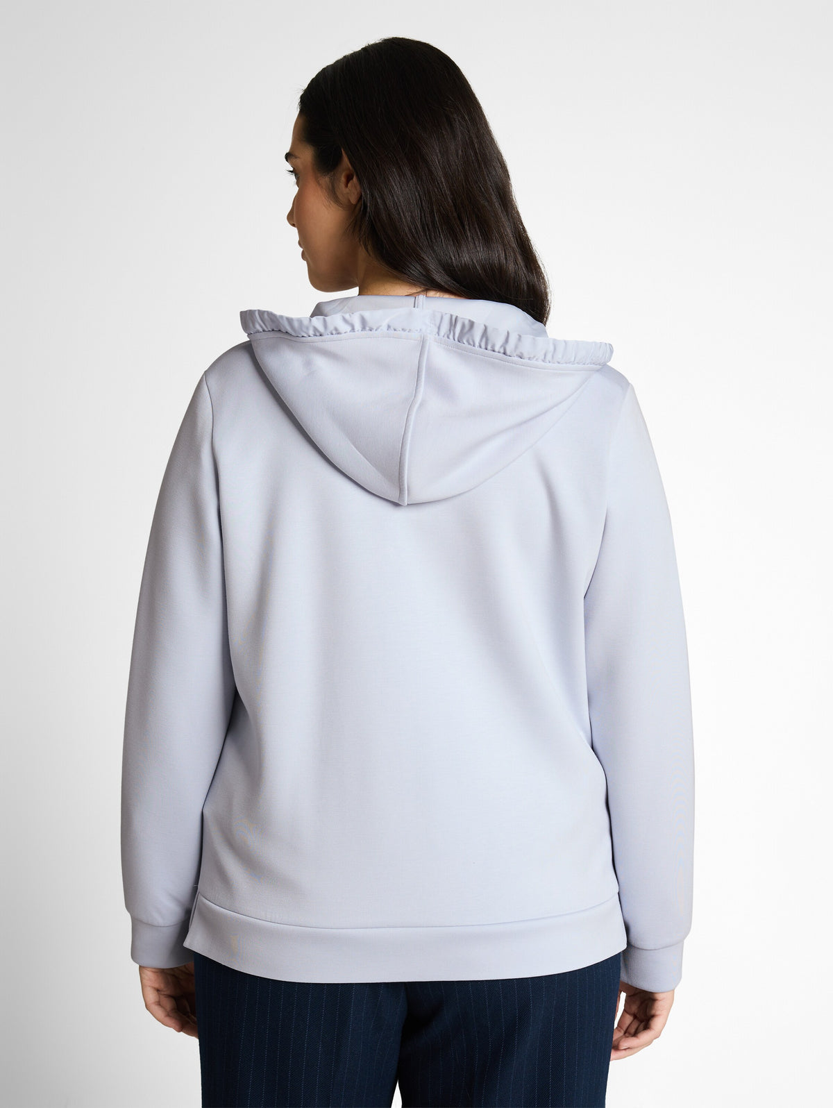 Plus Size - Hoodie Sweatjacke aus Scuba