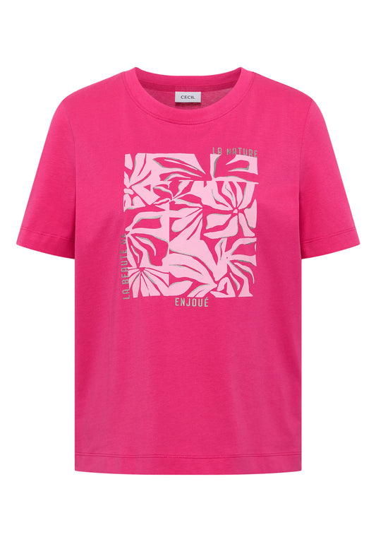 T-Shirt mit Rundhals und Frontprint