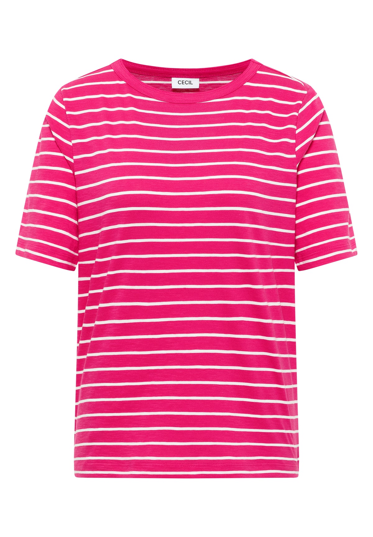 T-Shirt mit Boatneck und Streifen