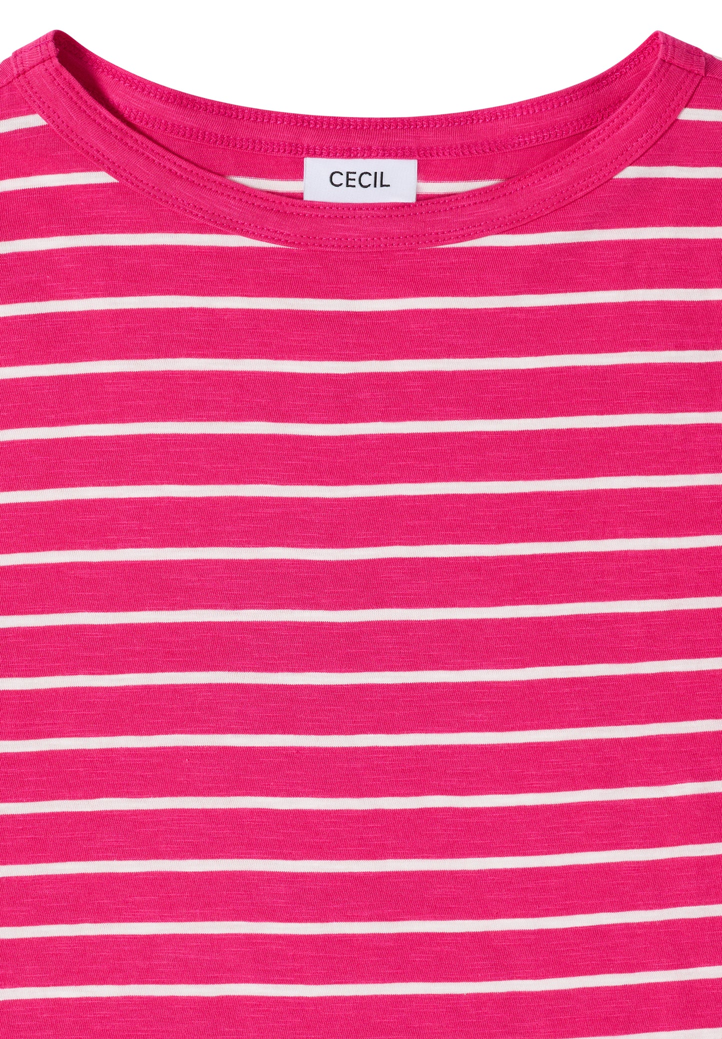 T-Shirt mit Boatneck und Streifen