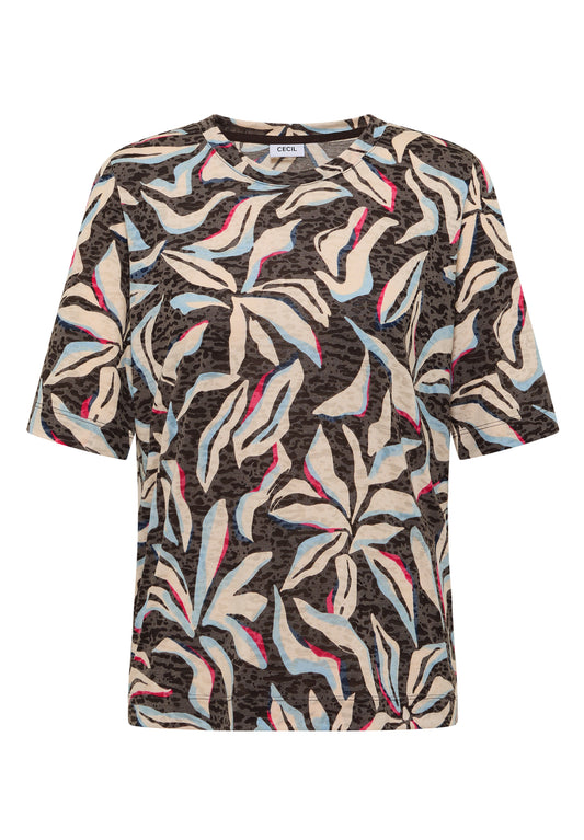 Kurzarm T-Shirt im Ausbrenner-Look