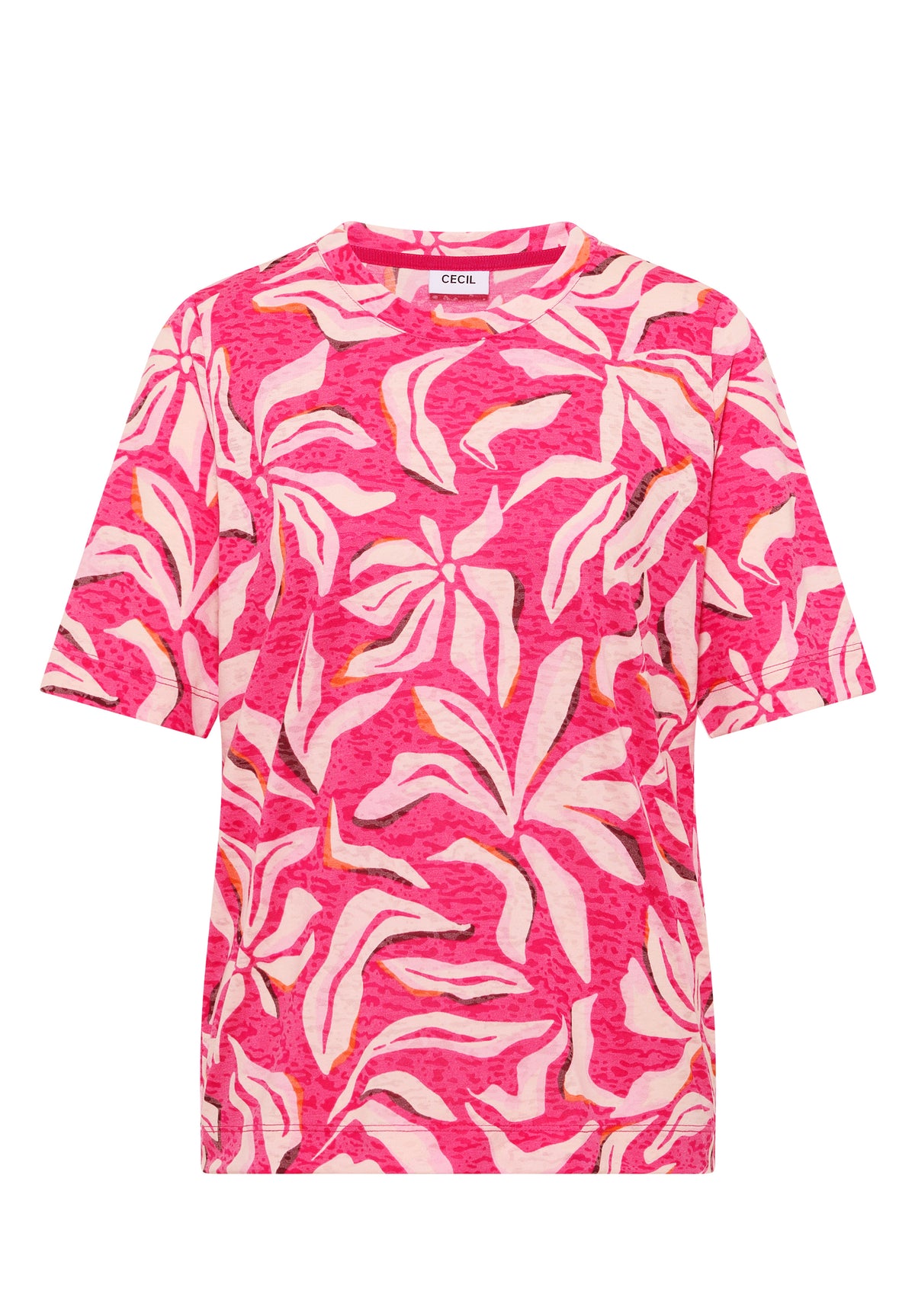 Kurzarm T-Shirt im Ausbrenner-Look