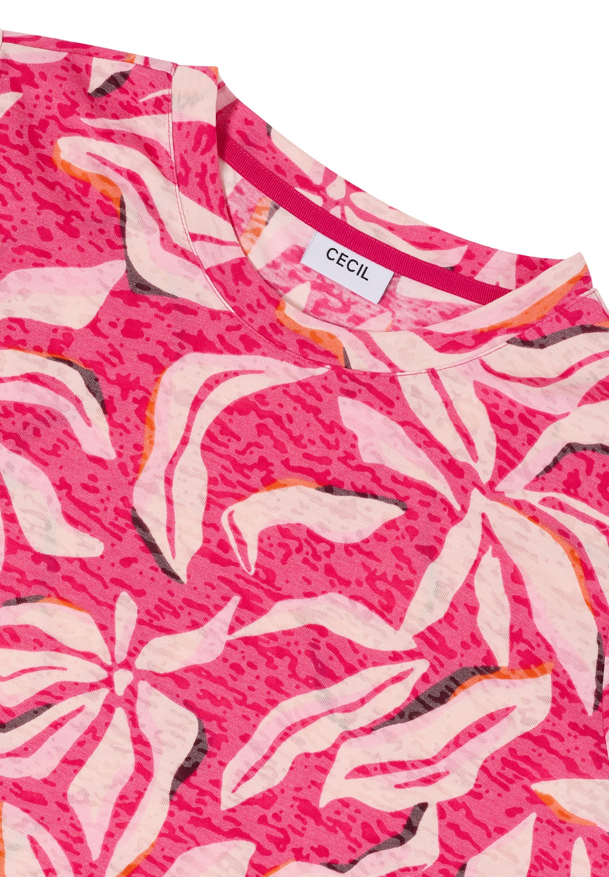 Kurzarm T-Shirt im Ausbrenner-Look