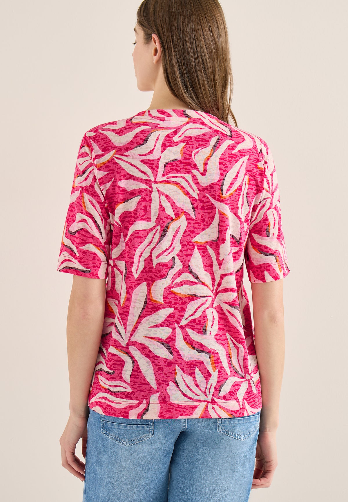 Kurzarm T-Shirt im Ausbrenner-Look