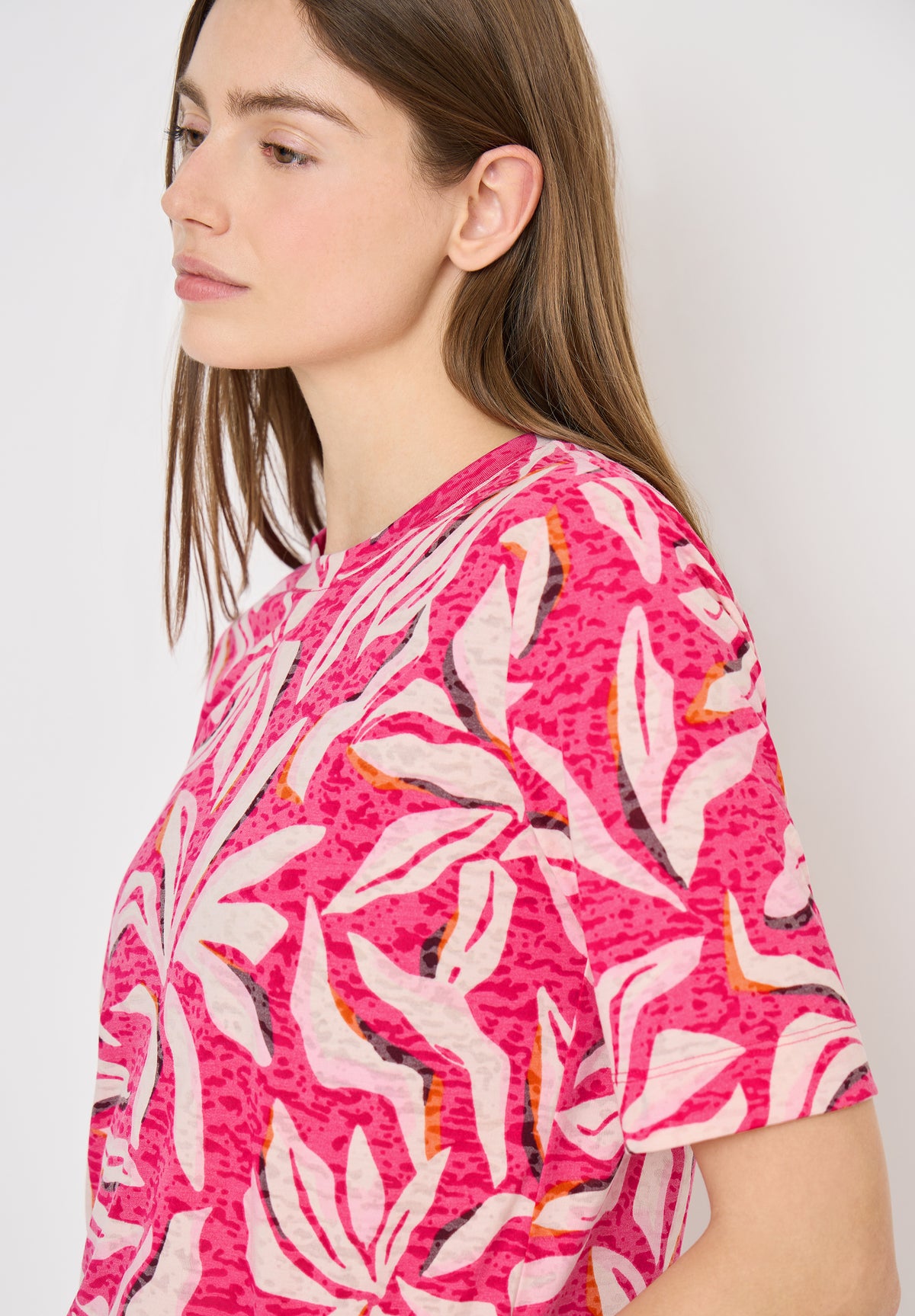 Kurzarm T-Shirt im Ausbrenner-Look