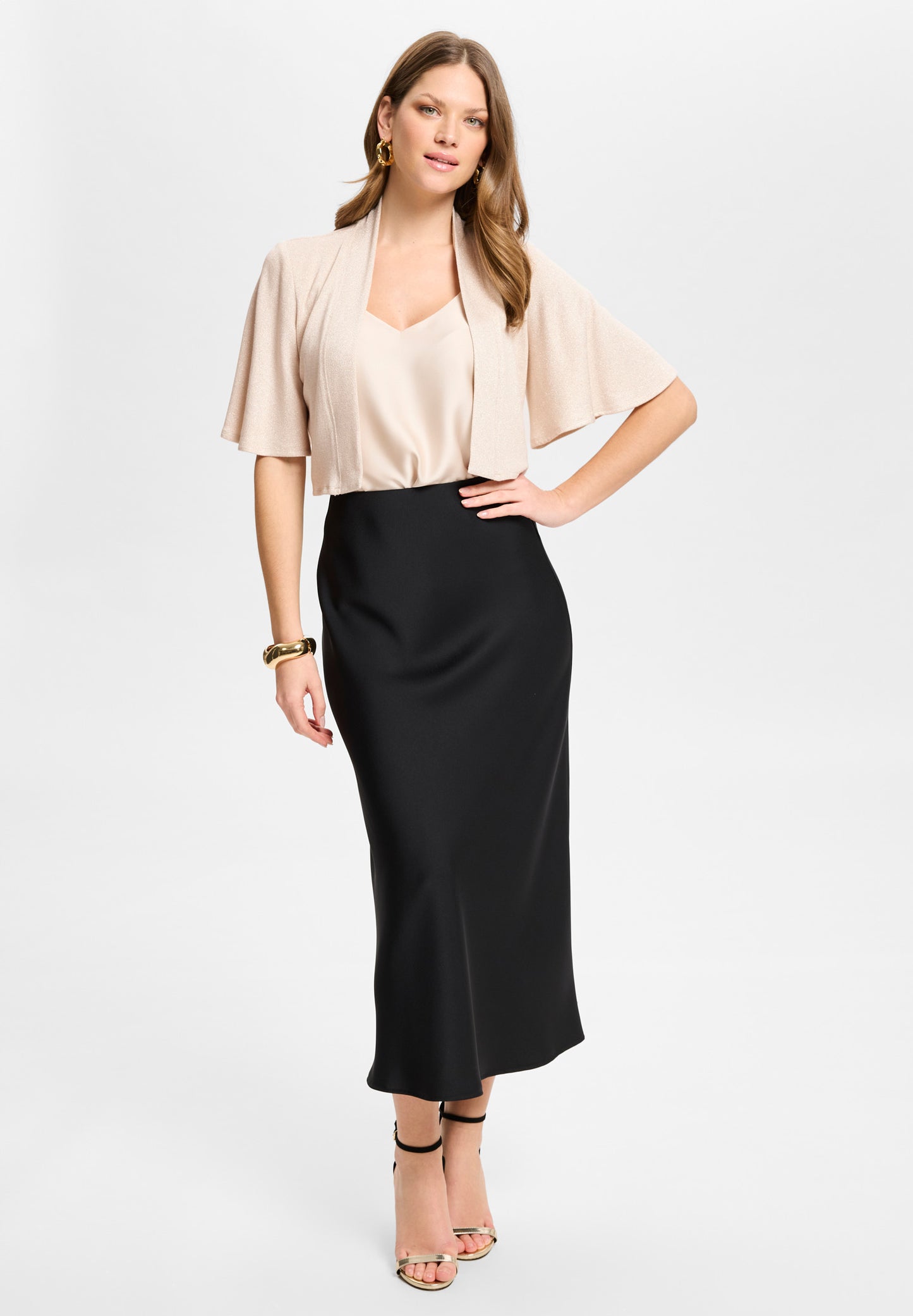 Jersey Bolero mit weiten Ärmeln