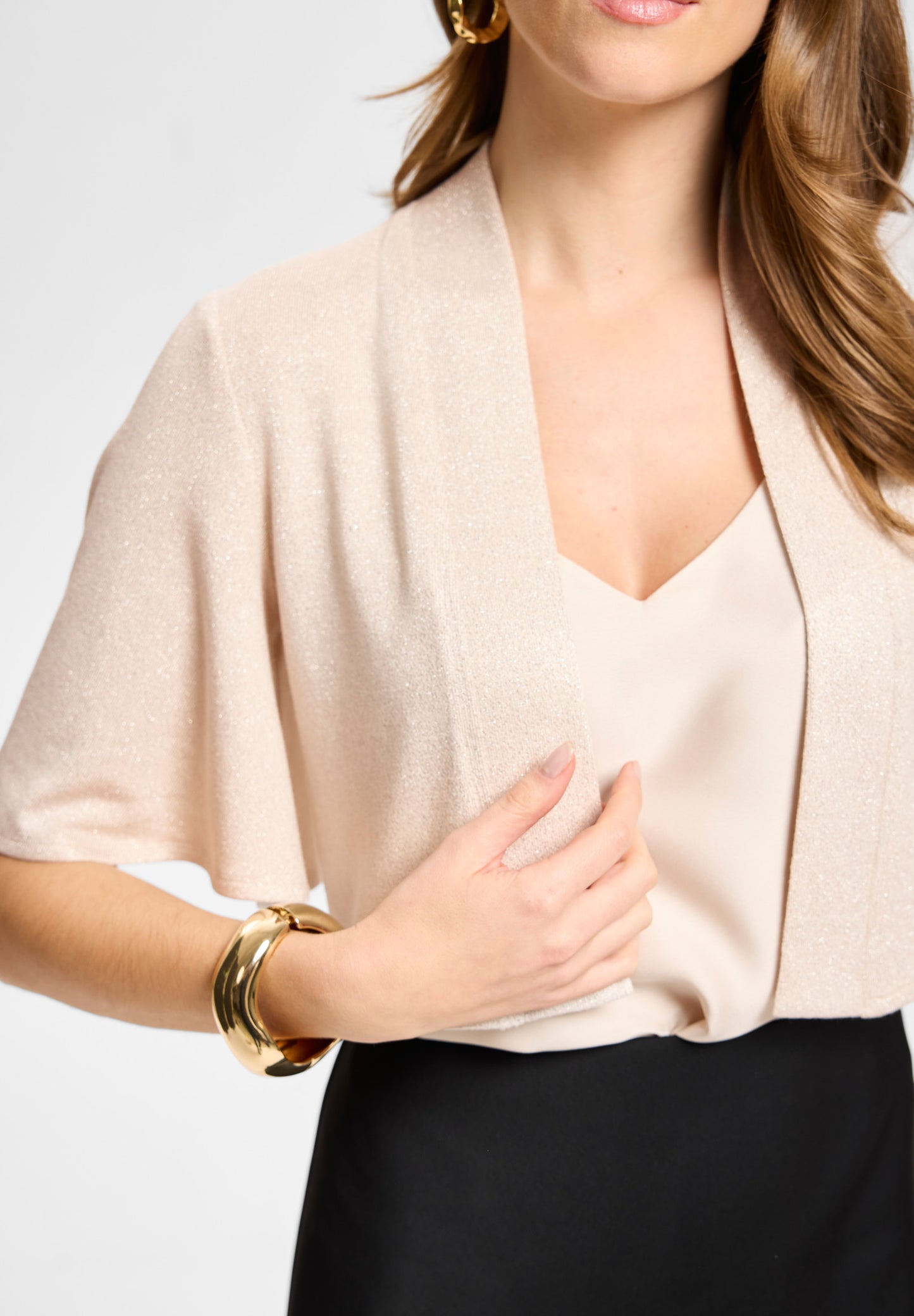 Jersey Bolero mit weiten Ärmeln