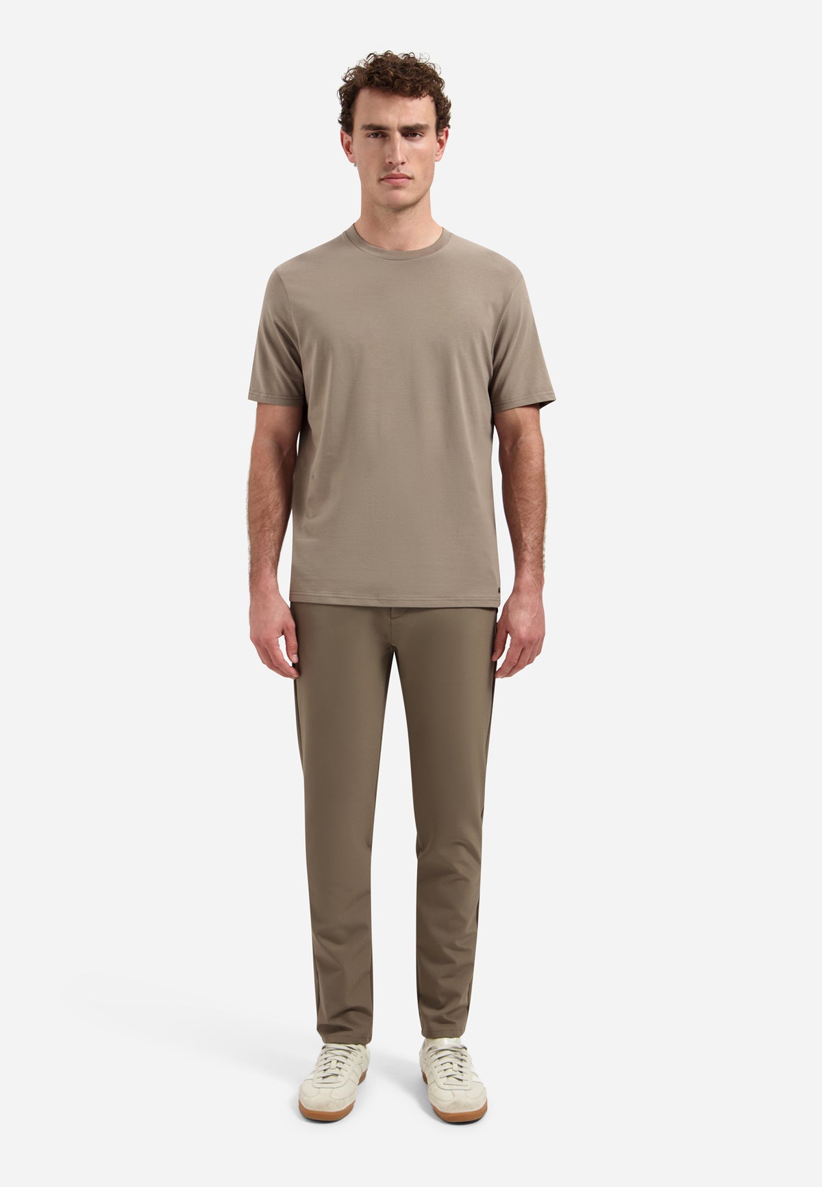 T-Shirt Crewneck Solid Basic Stretch