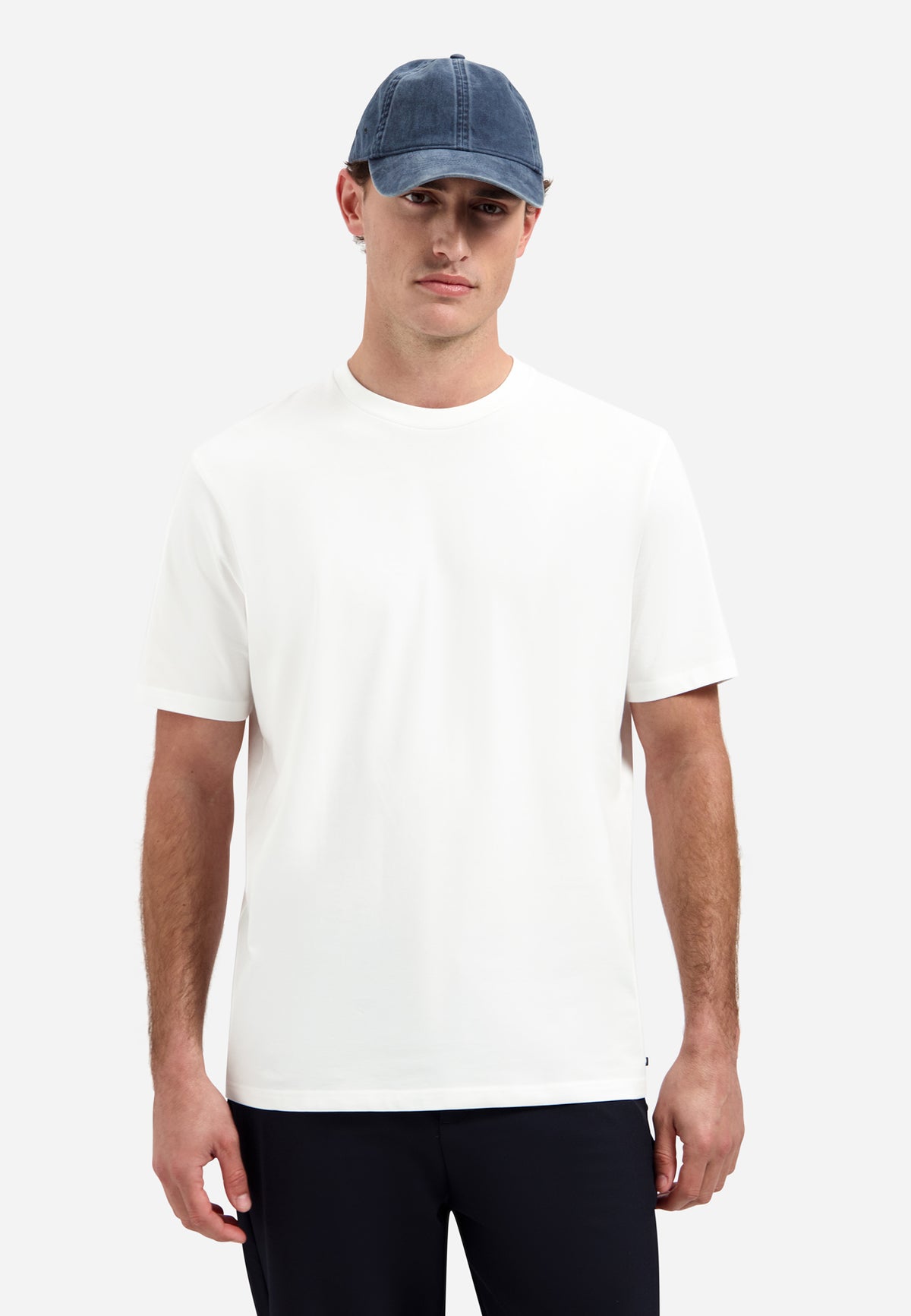 T-Shirt Crewneck Solid Basic Stretch