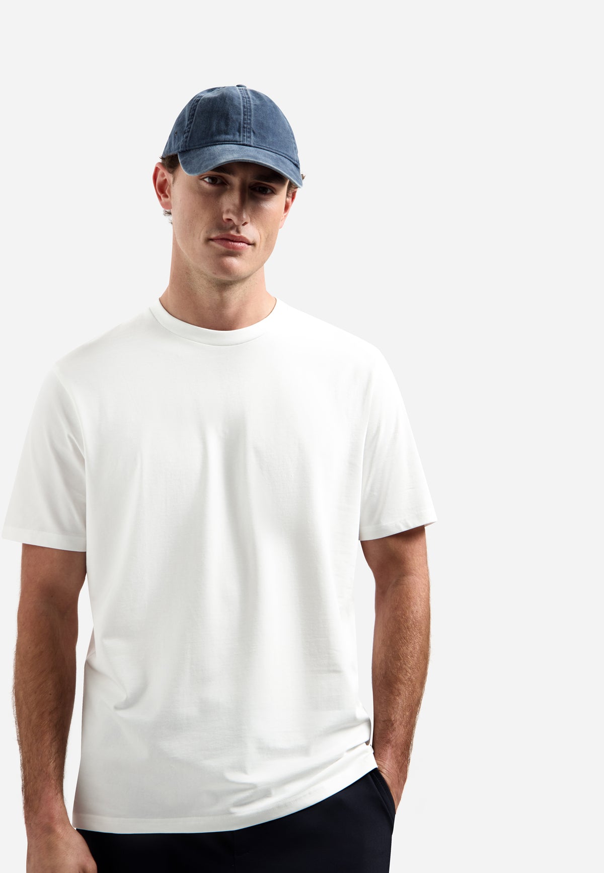 T-Shirt Crewneck Solid Basic Stretch