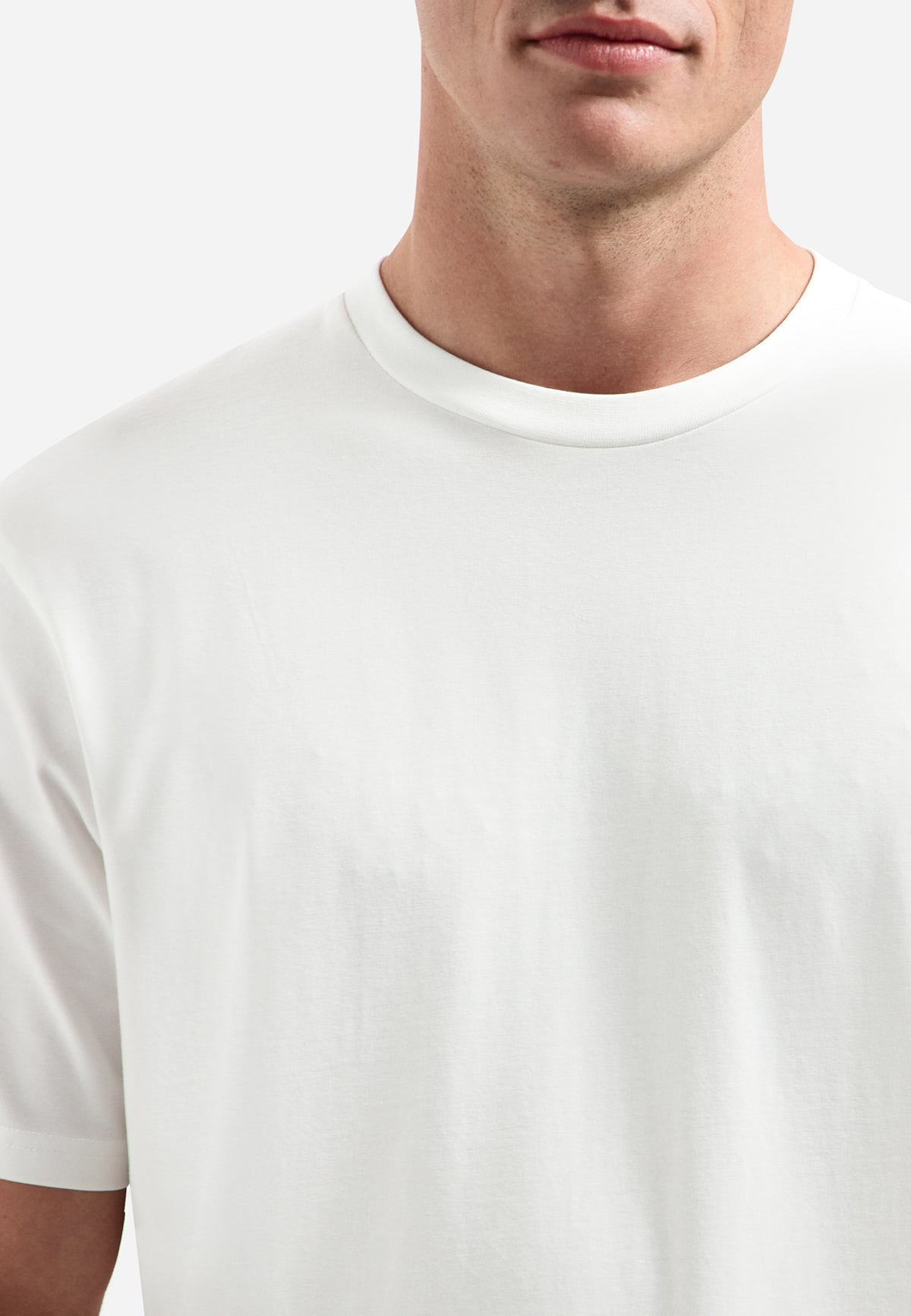 T-Shirt Crewneck Solid Basic Stretch