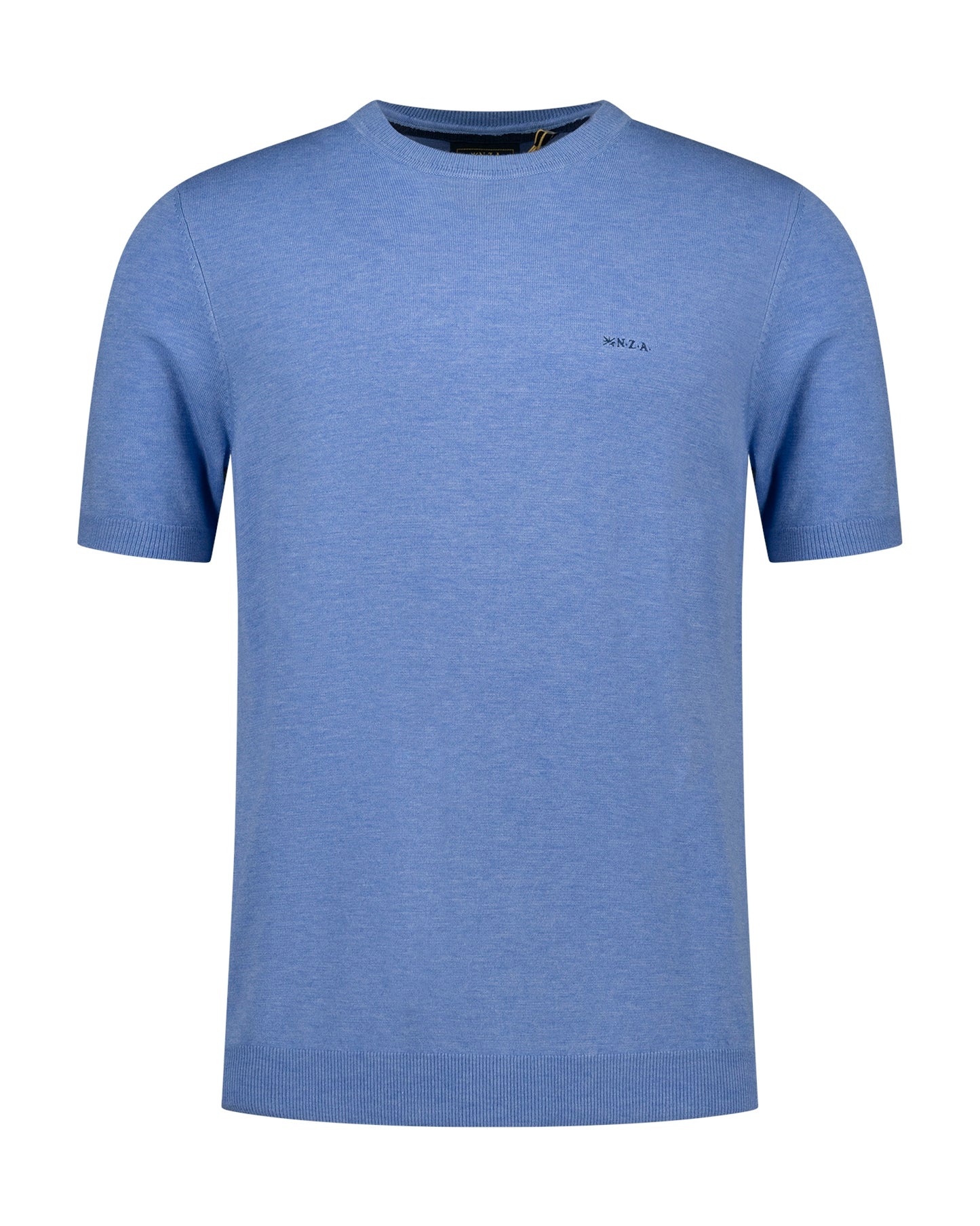 TEE ROUND NECK, COOL BLUE MELANGE