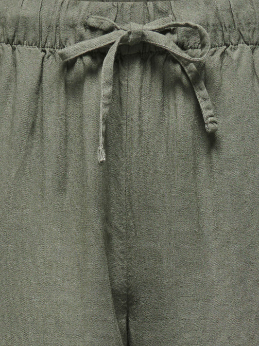 ONLGOA MW LINEN BL PULL-UP PANT CC PNT
