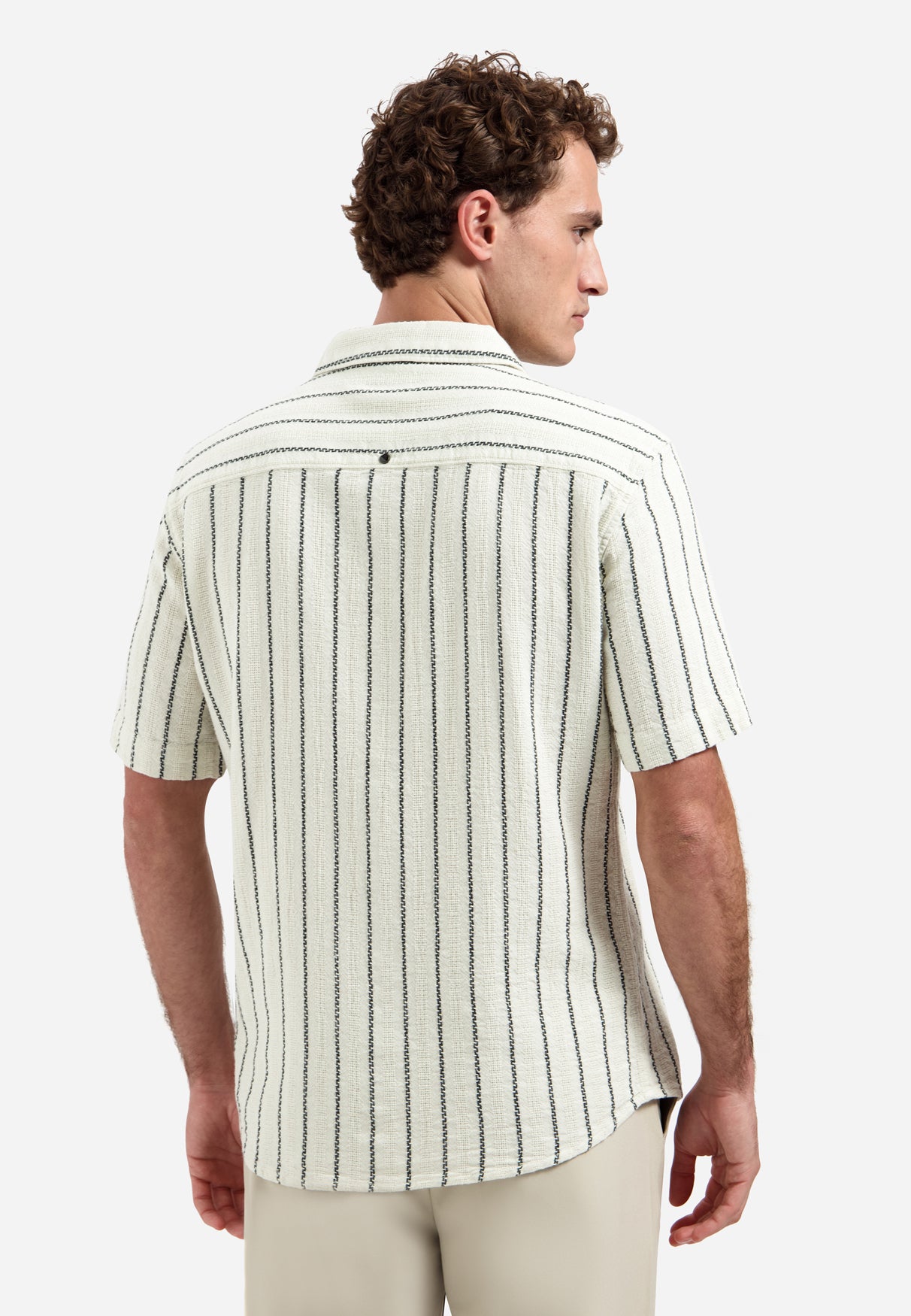 Shirt Short Sleeve Dobby 2Tone Stripe