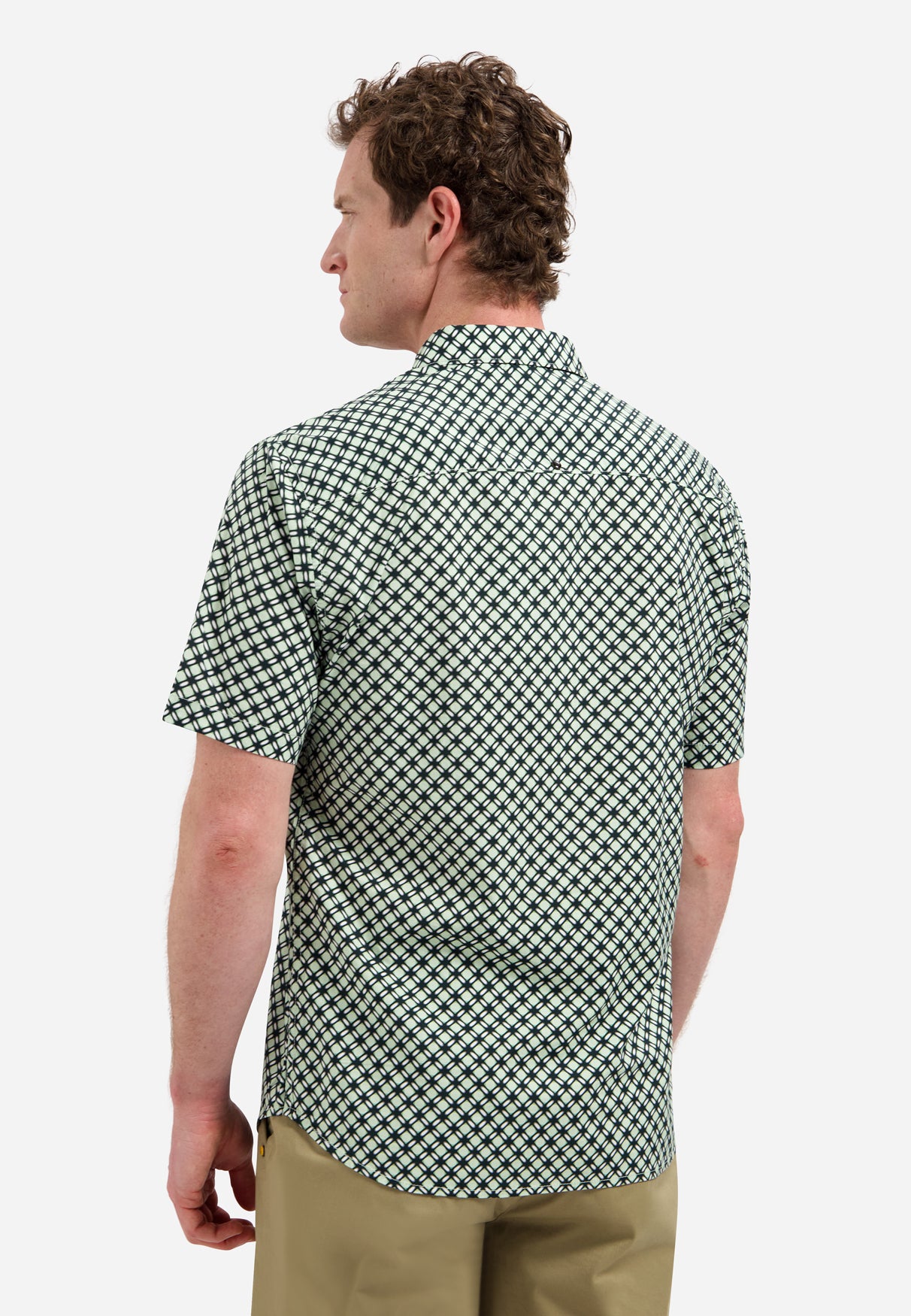 Shirt Short Sleeve Stretch Allover Printed