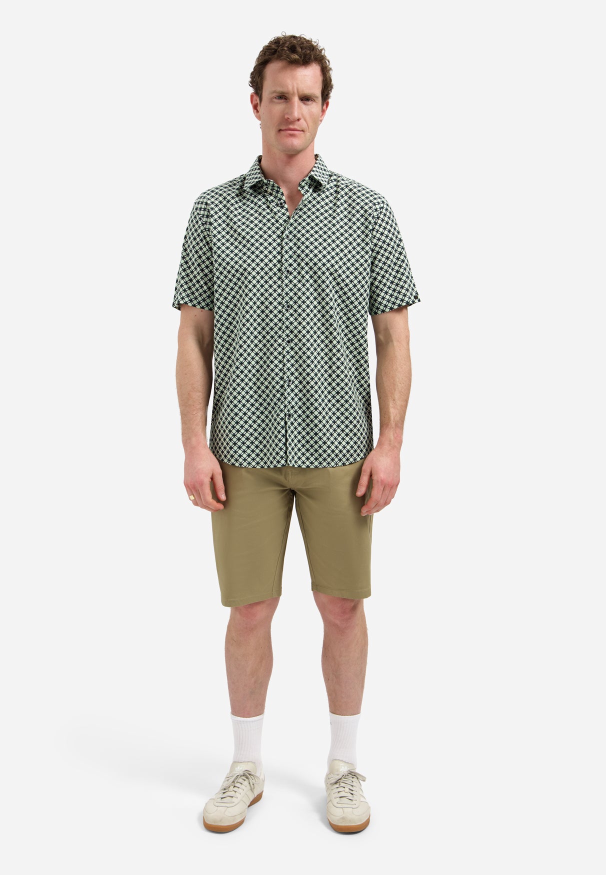 Shirt Short Sleeve Stretch Allover Printed