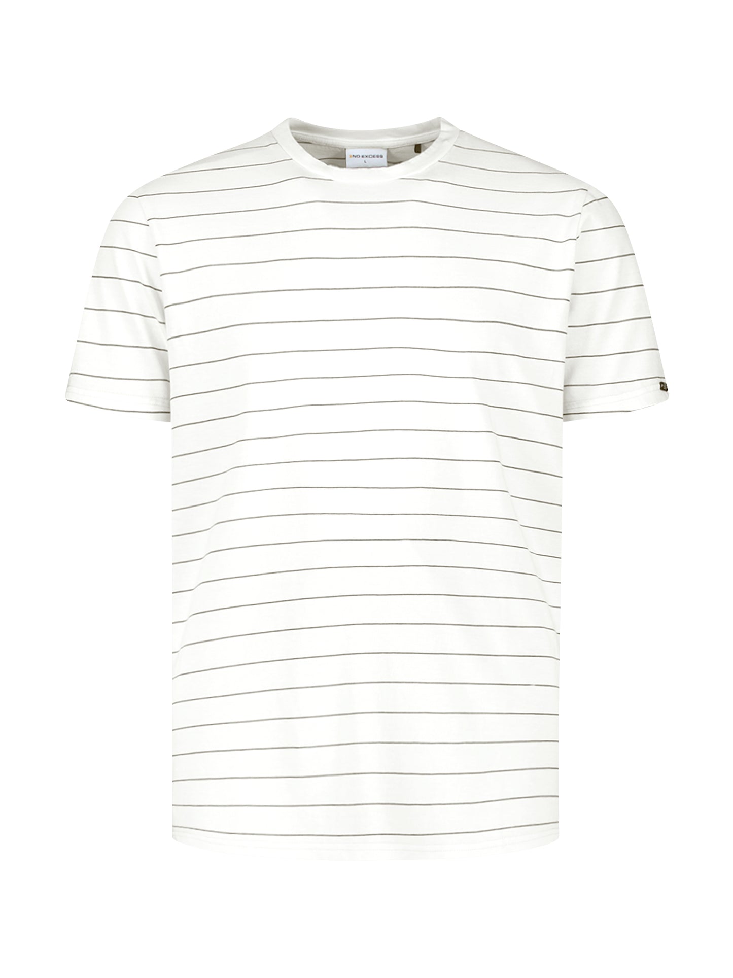 T-Shirt Crewneck Pin Stripe Garment Dyed