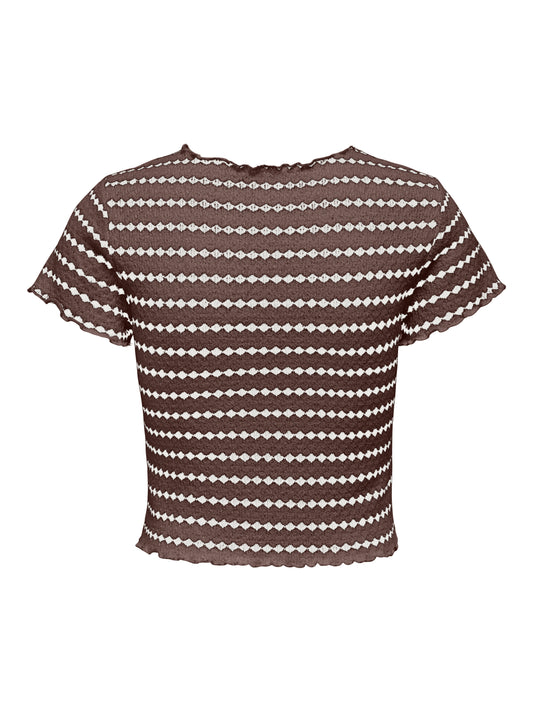ONLEVA STRIPE S/S TOP CS JRS