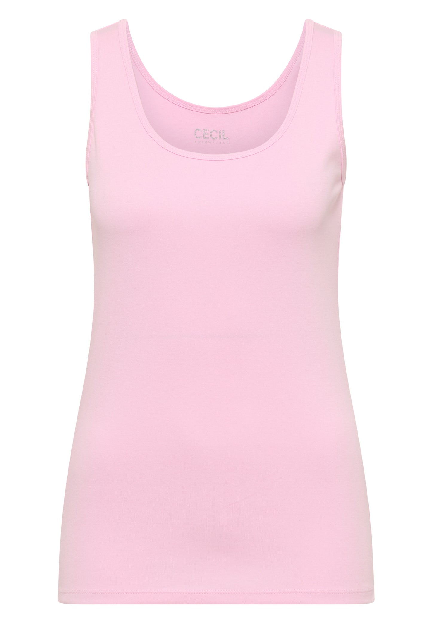 Basic Top mit Rundhals aus Baumwolle