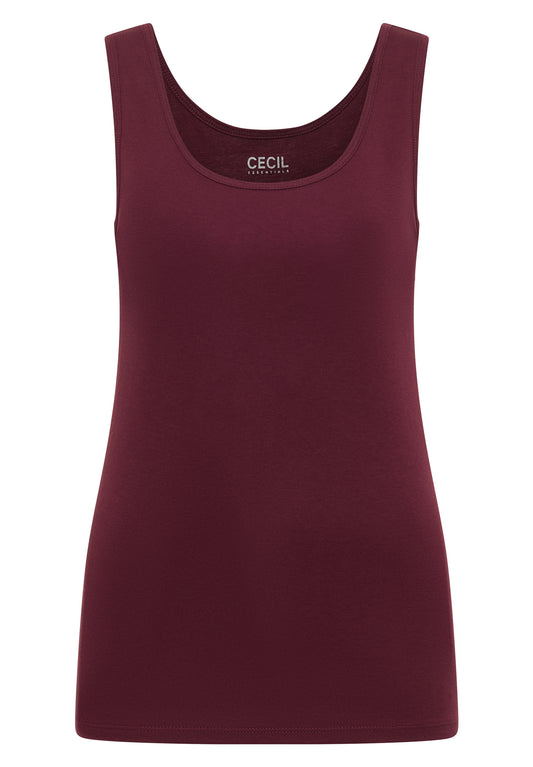Basic Top mit Rundhals aus Baumwolle