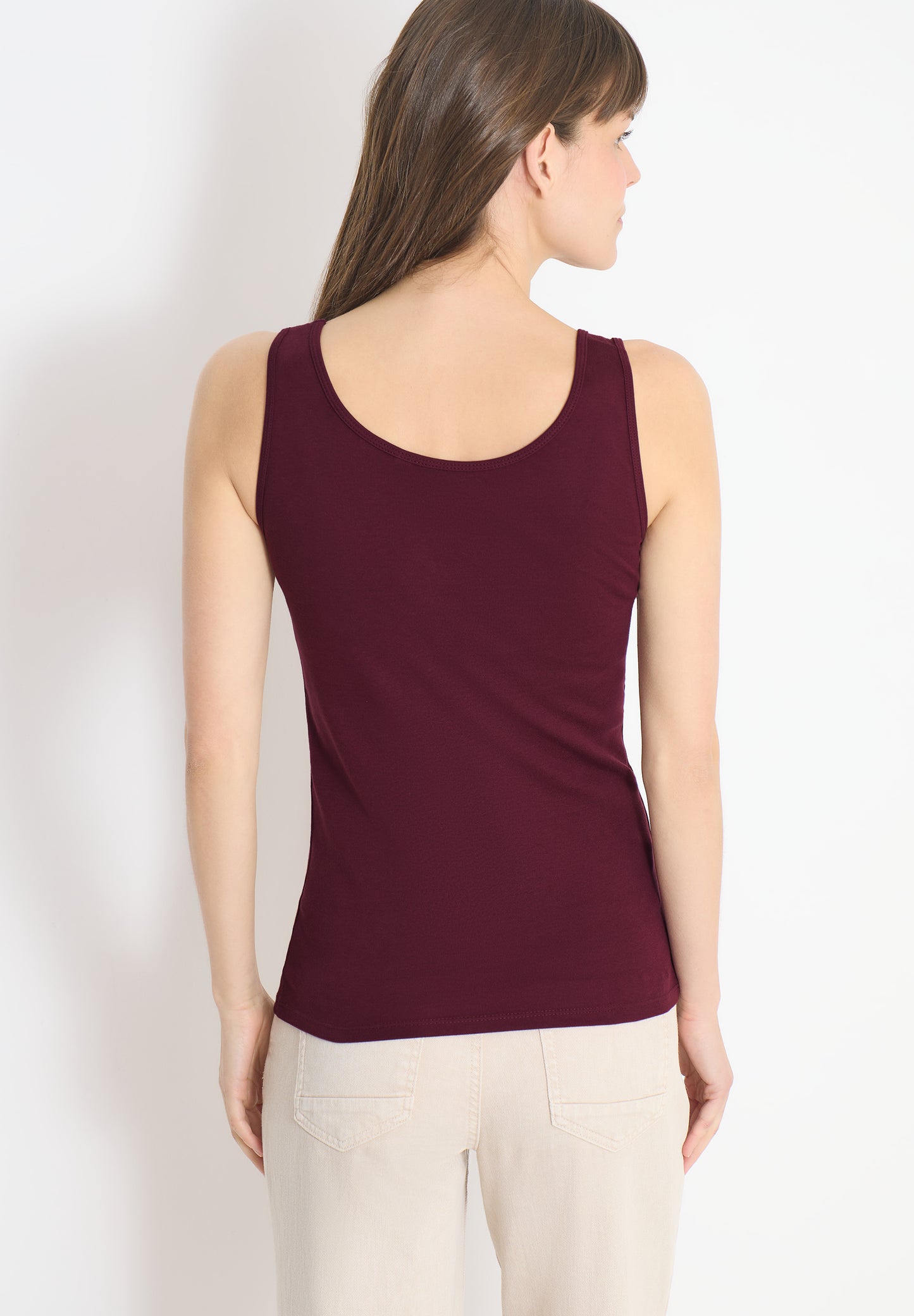 Basic Top mit Rundhals aus Baumwolle