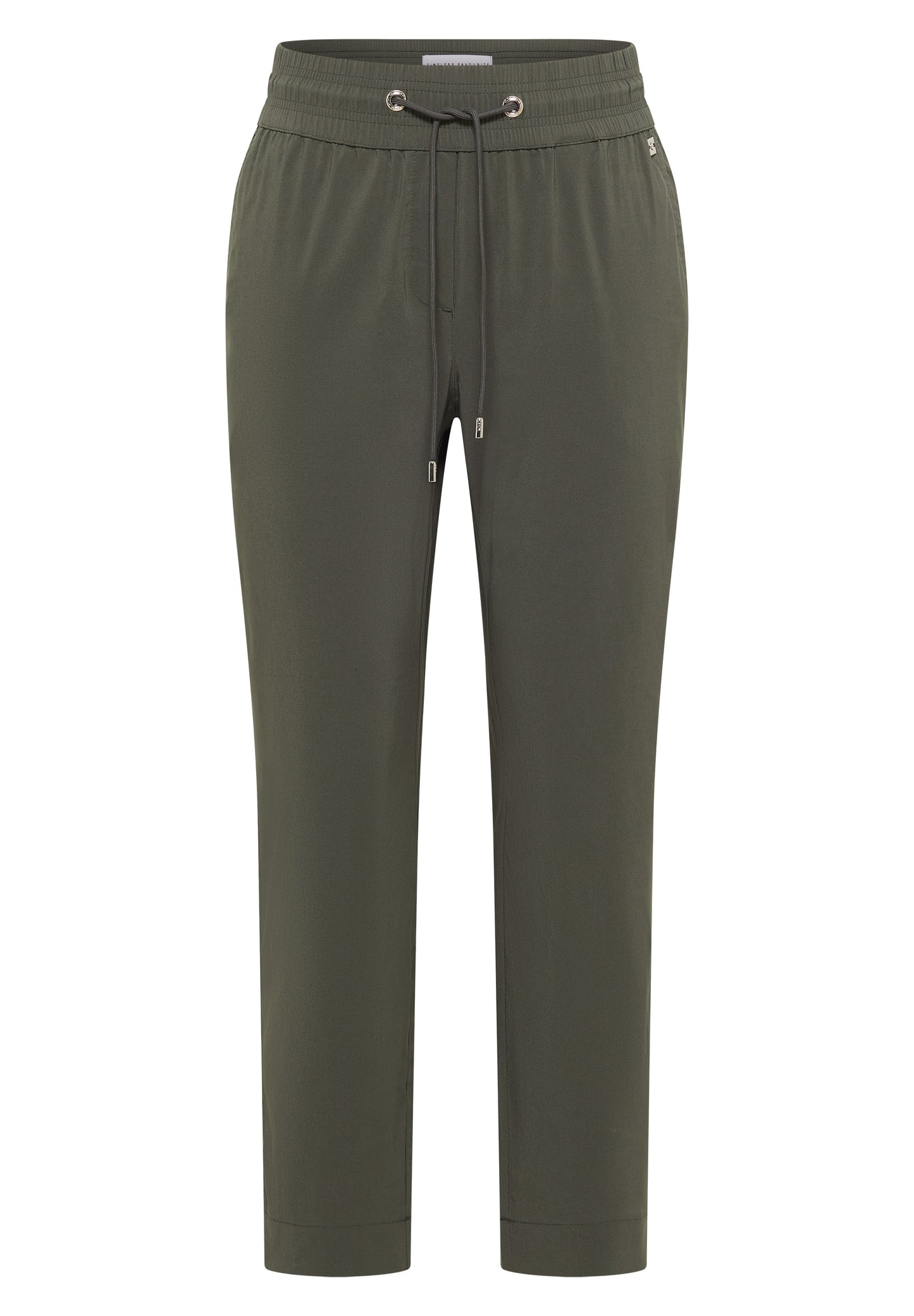 Mid Waist Slim Leg Hose im Casual Fit