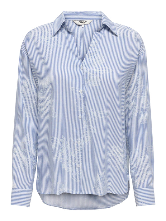 ONLMIKELA  LS REG STRIPED SHIRT WVN