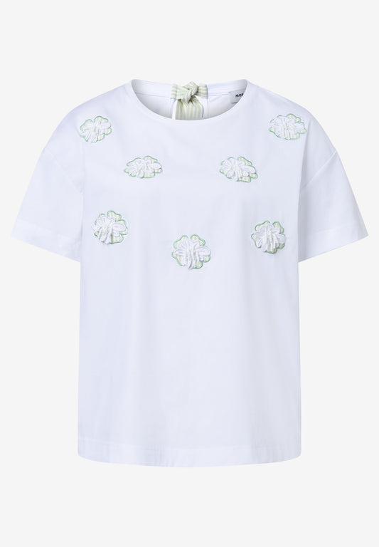 T-Shirt mit Blüten-Applikation
