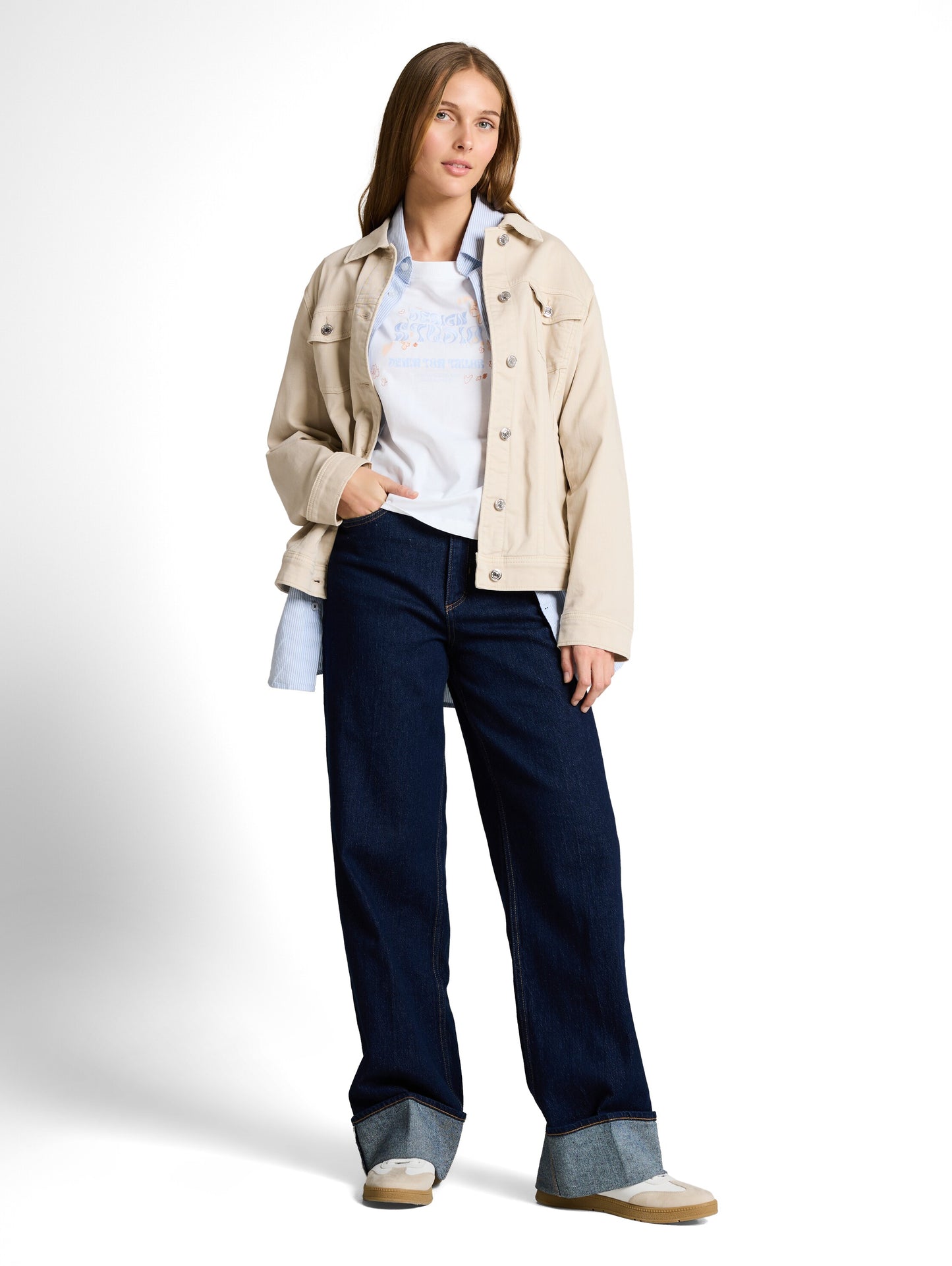 Loose Fit T-Shirt mit Stickerei