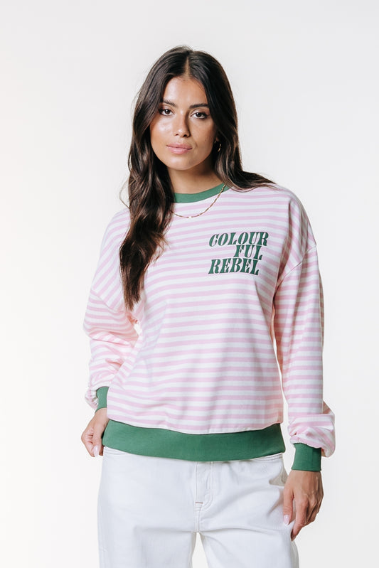 Contrast Cuff Sweat