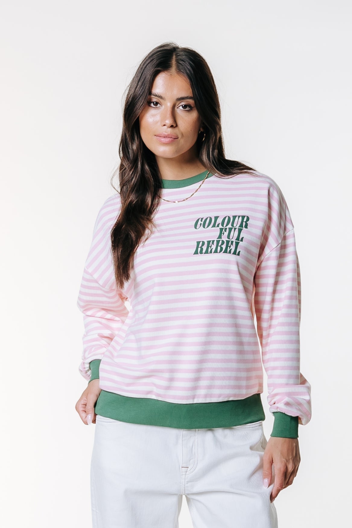 Contrast Cuff Sweat
