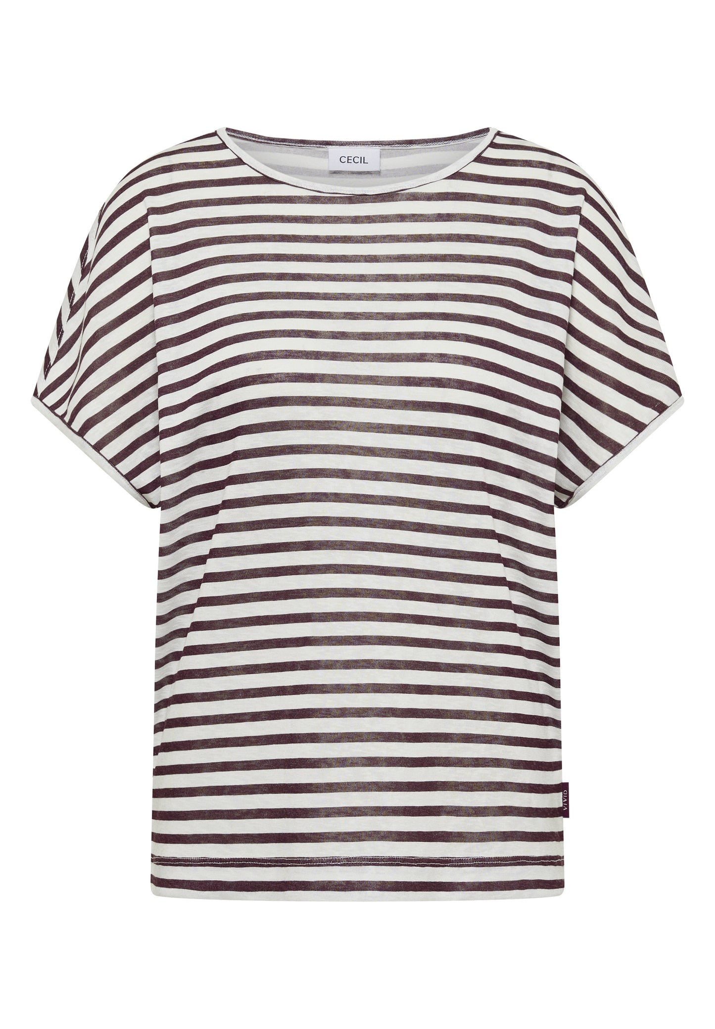 T-Shirt mit Boatneck und Streifen