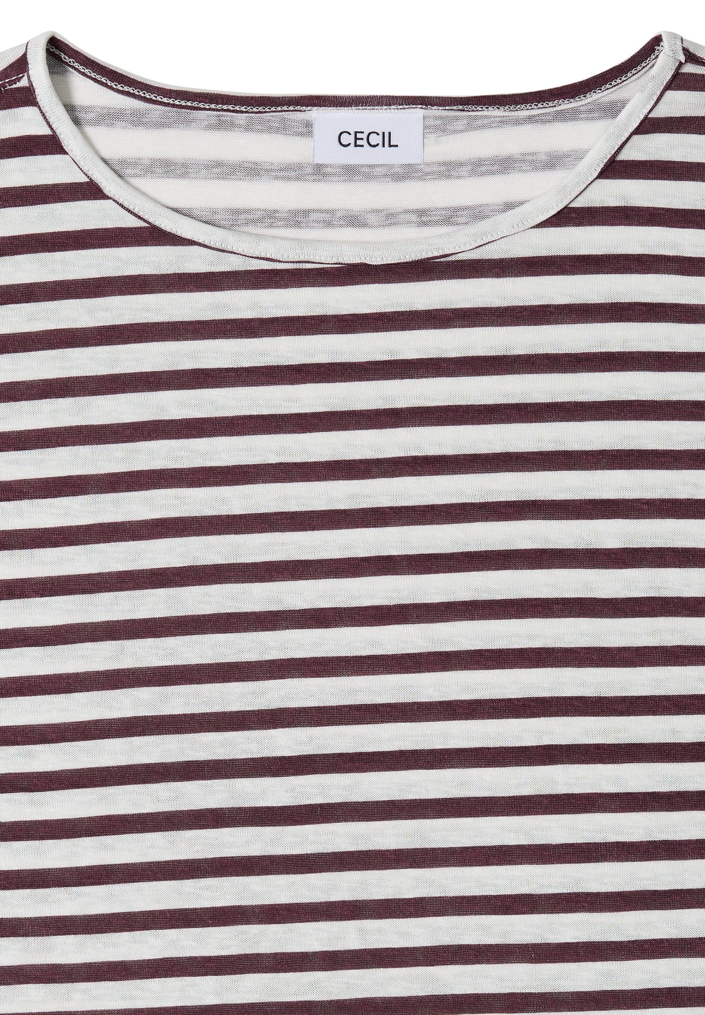T-Shirt mit Boatneck und Streifen