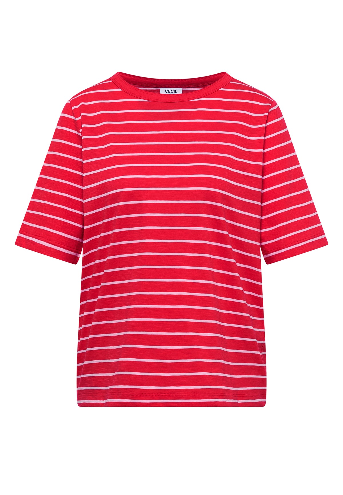 T-Shirt mit Boatneck und Streifen