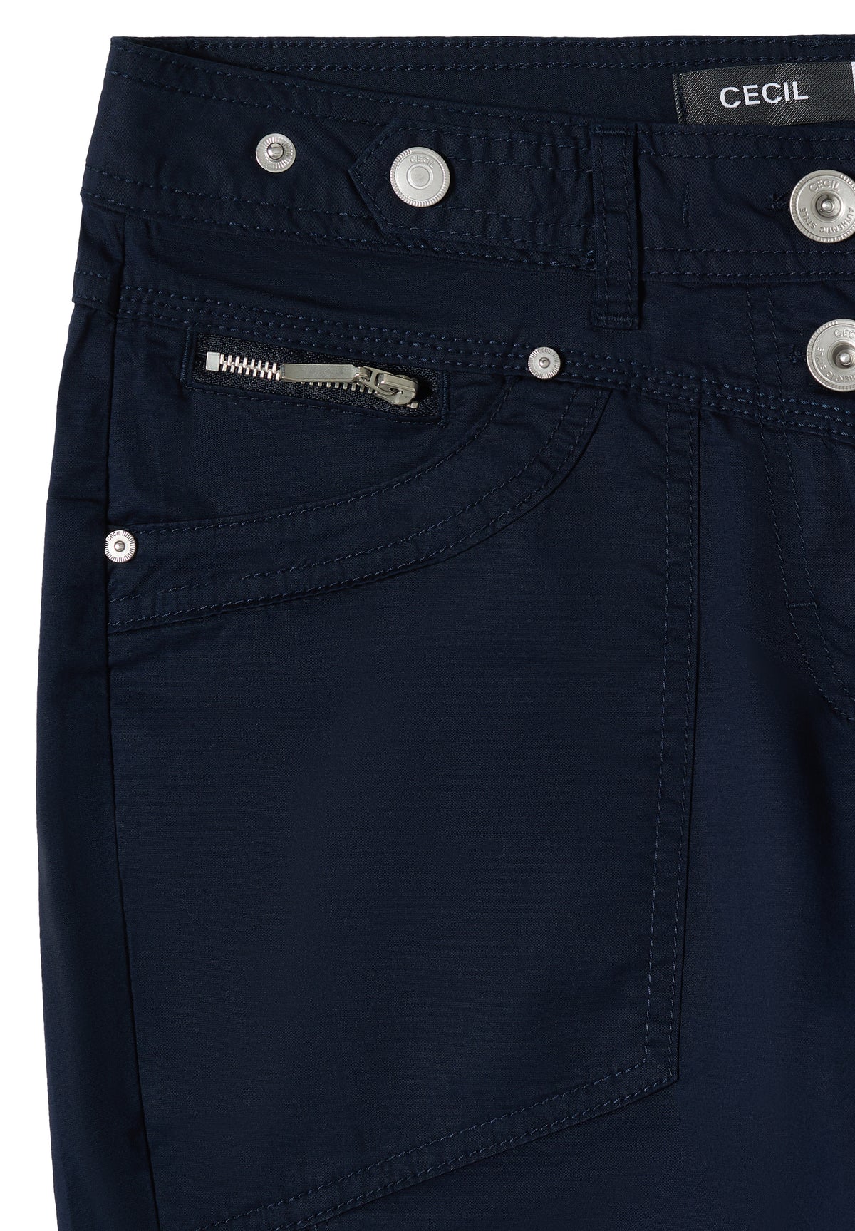 3/4 Mid Waist Casual Fit Hose mit Turn Up