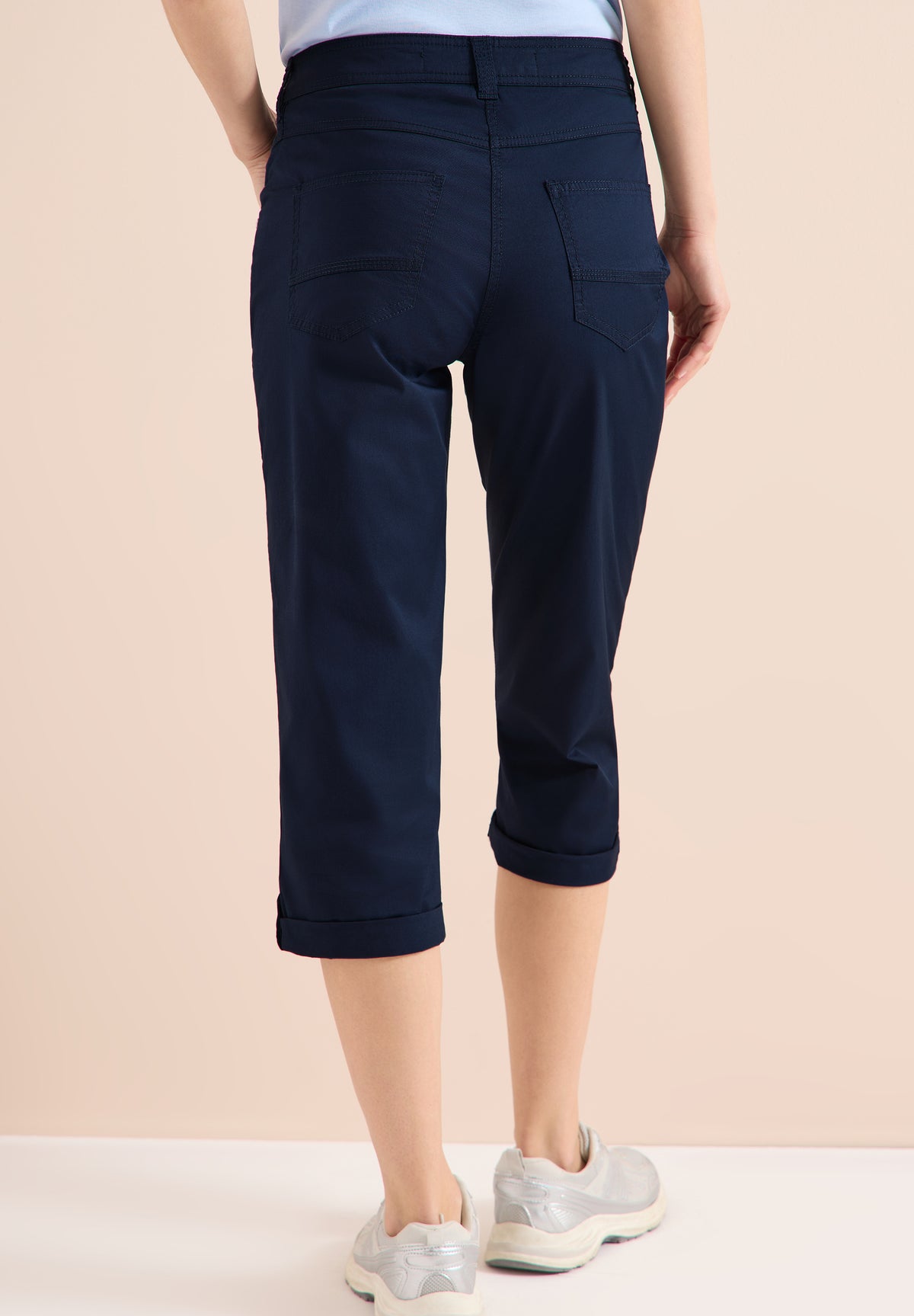 3/4 Mid Waist Casual Fit Hose mit Turn Up