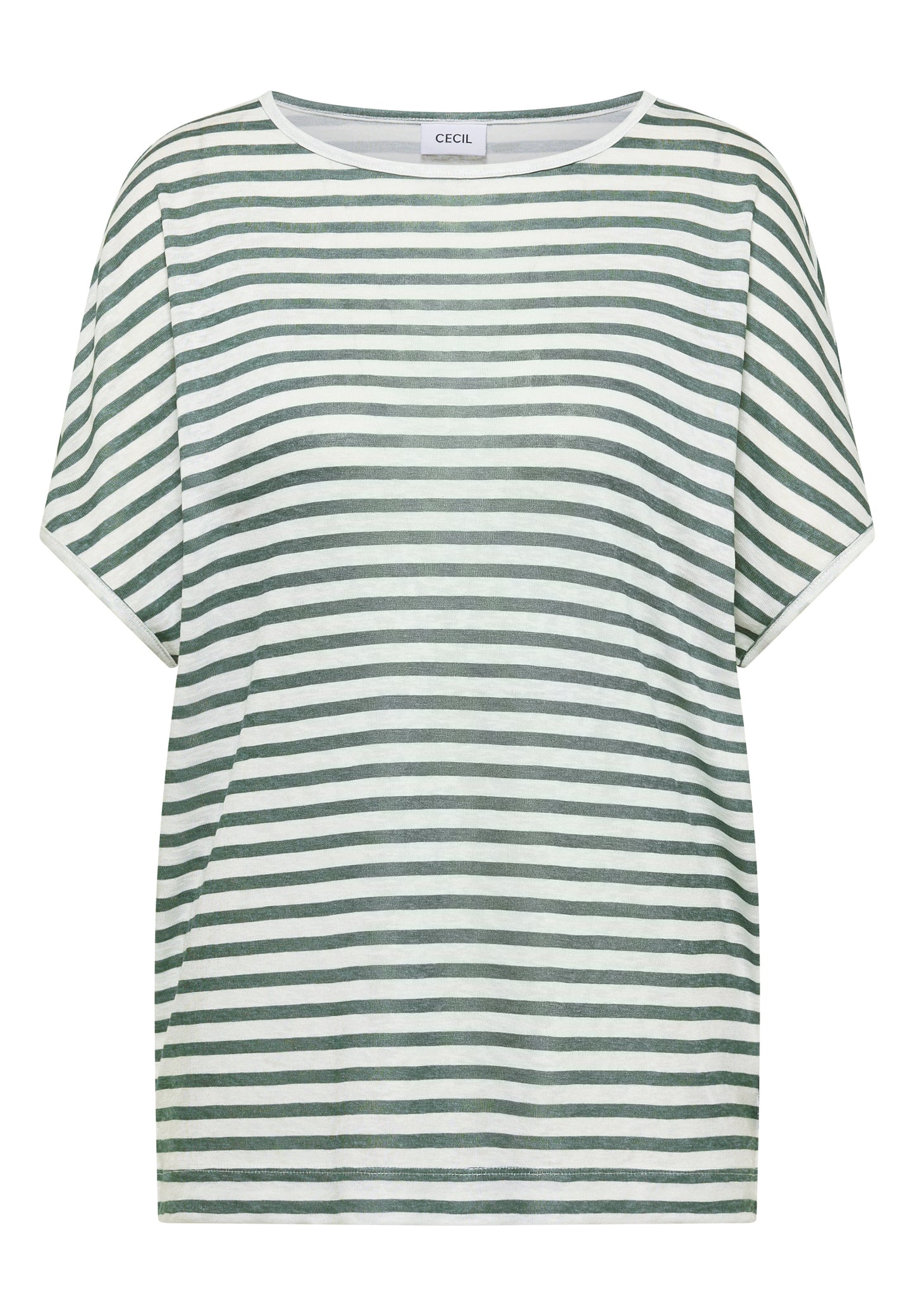 T-Shirt mit Boatneck und Streifen