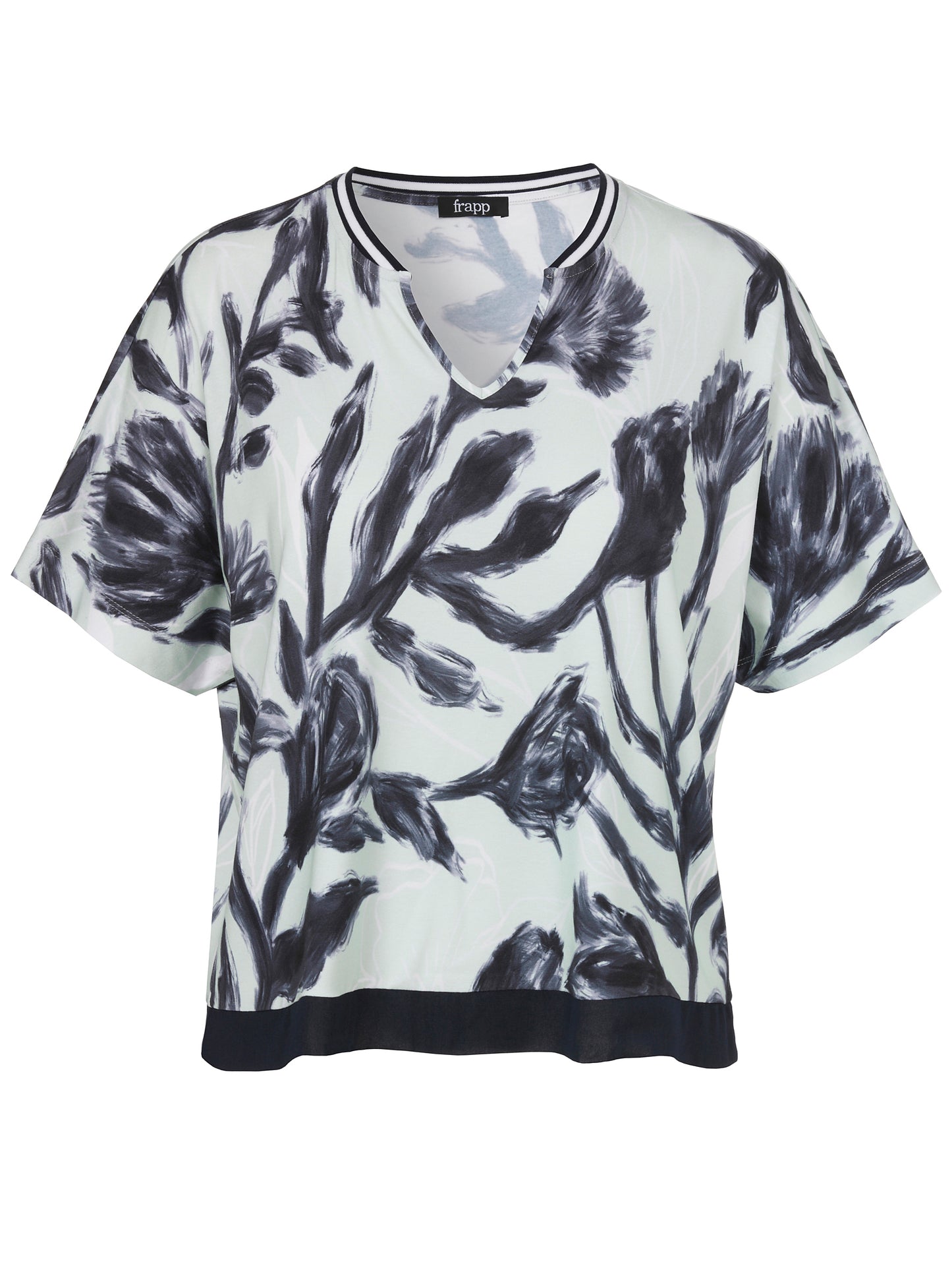 T-Shirt V-Ausschnitt ohne Arm Druck