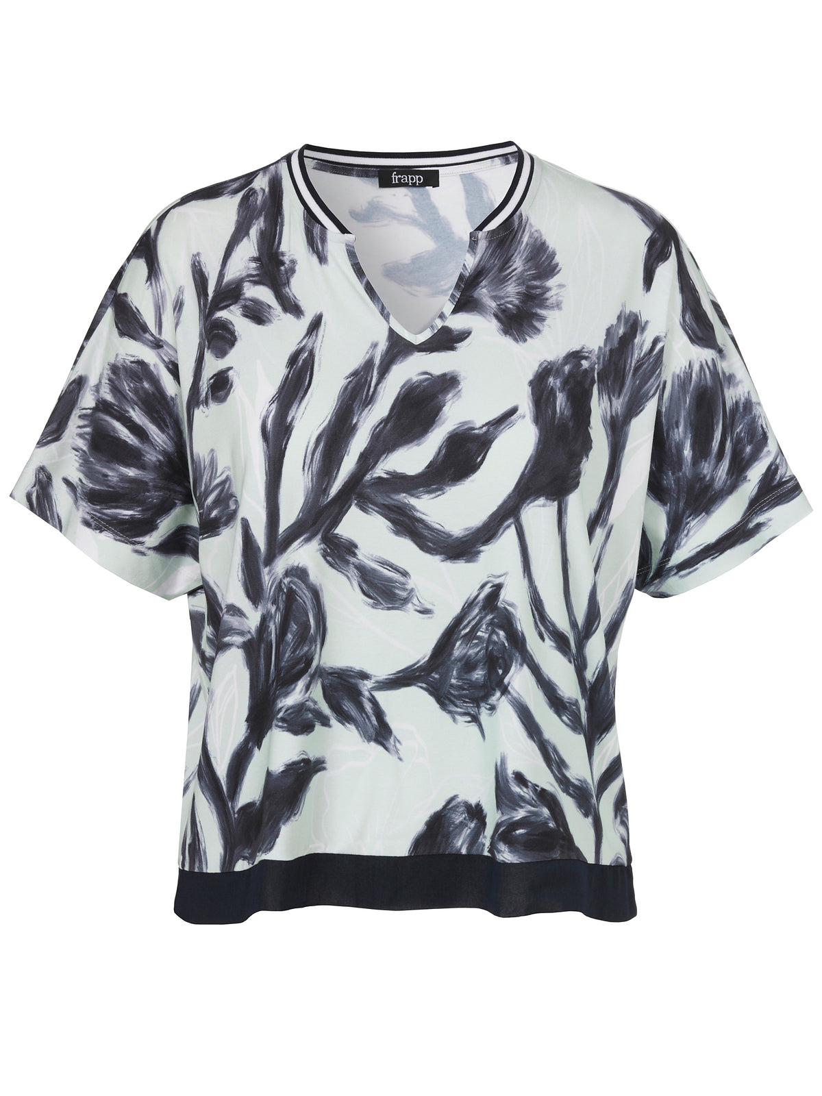T-Shirt V-Ausschnitt ohne Arm Druck