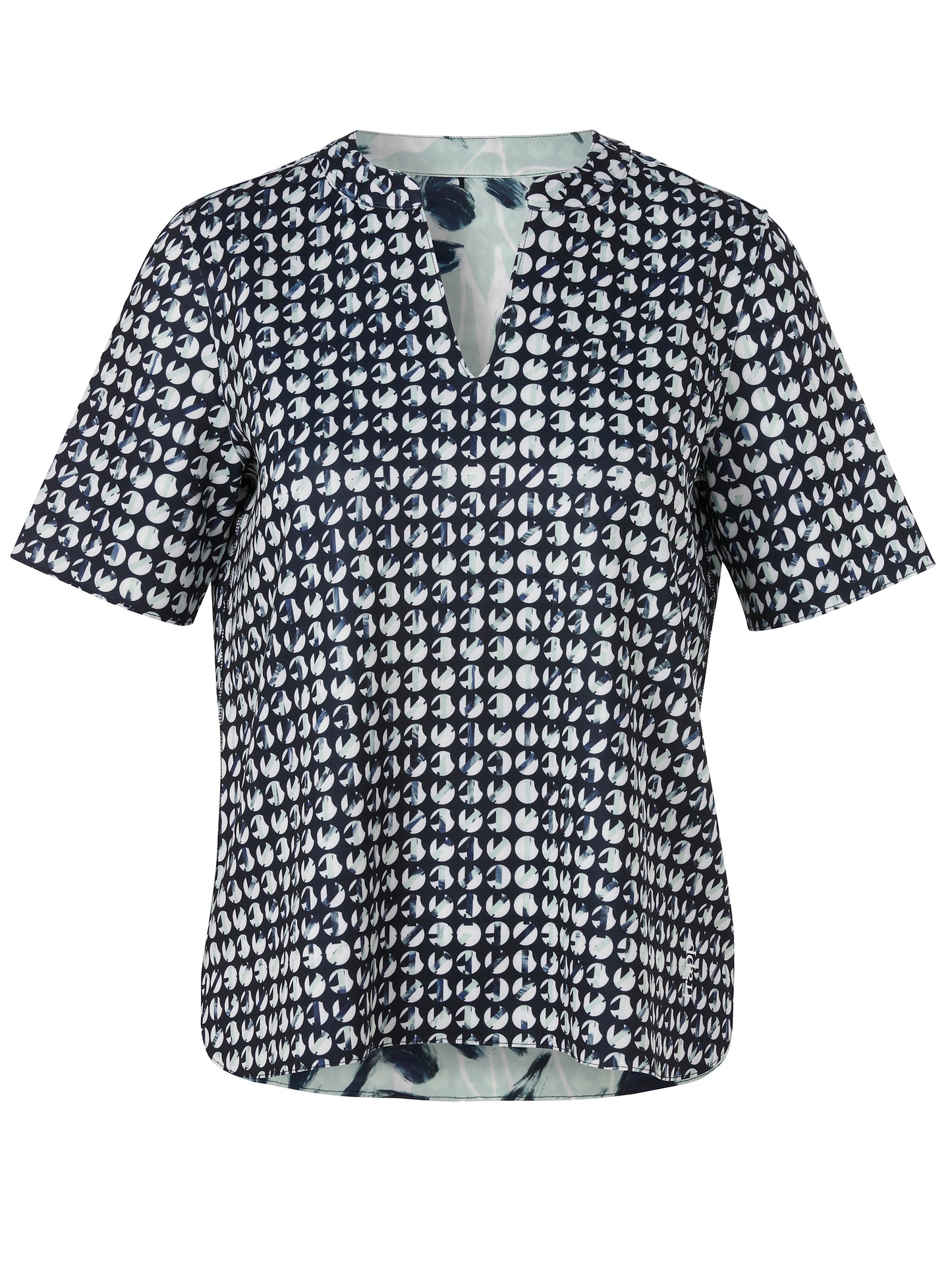 T-Shirt V-Ausschnitt 1/2 Arm Druck