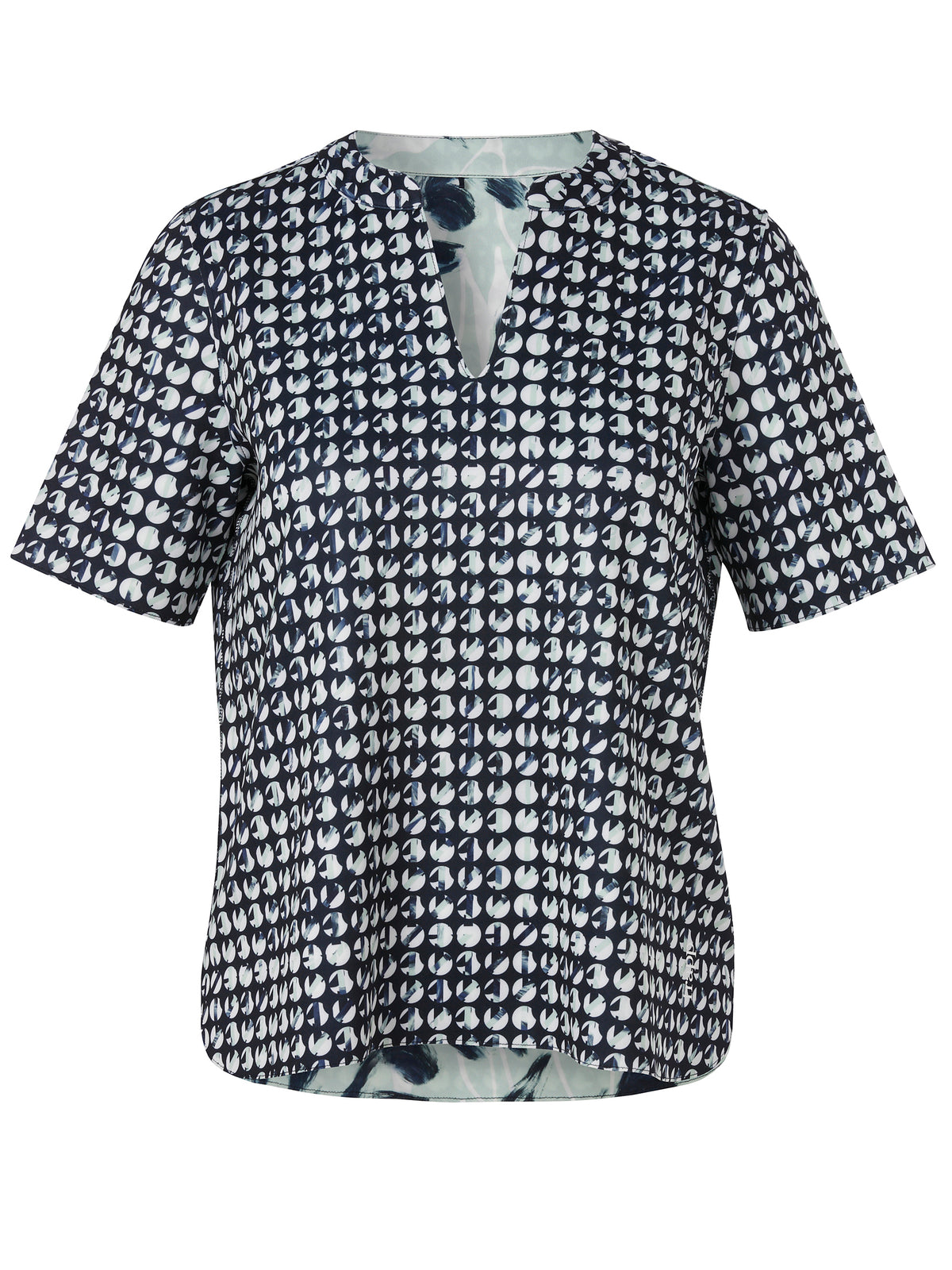 T-Shirt V-Ausschnitt 1/2 Arm Druck