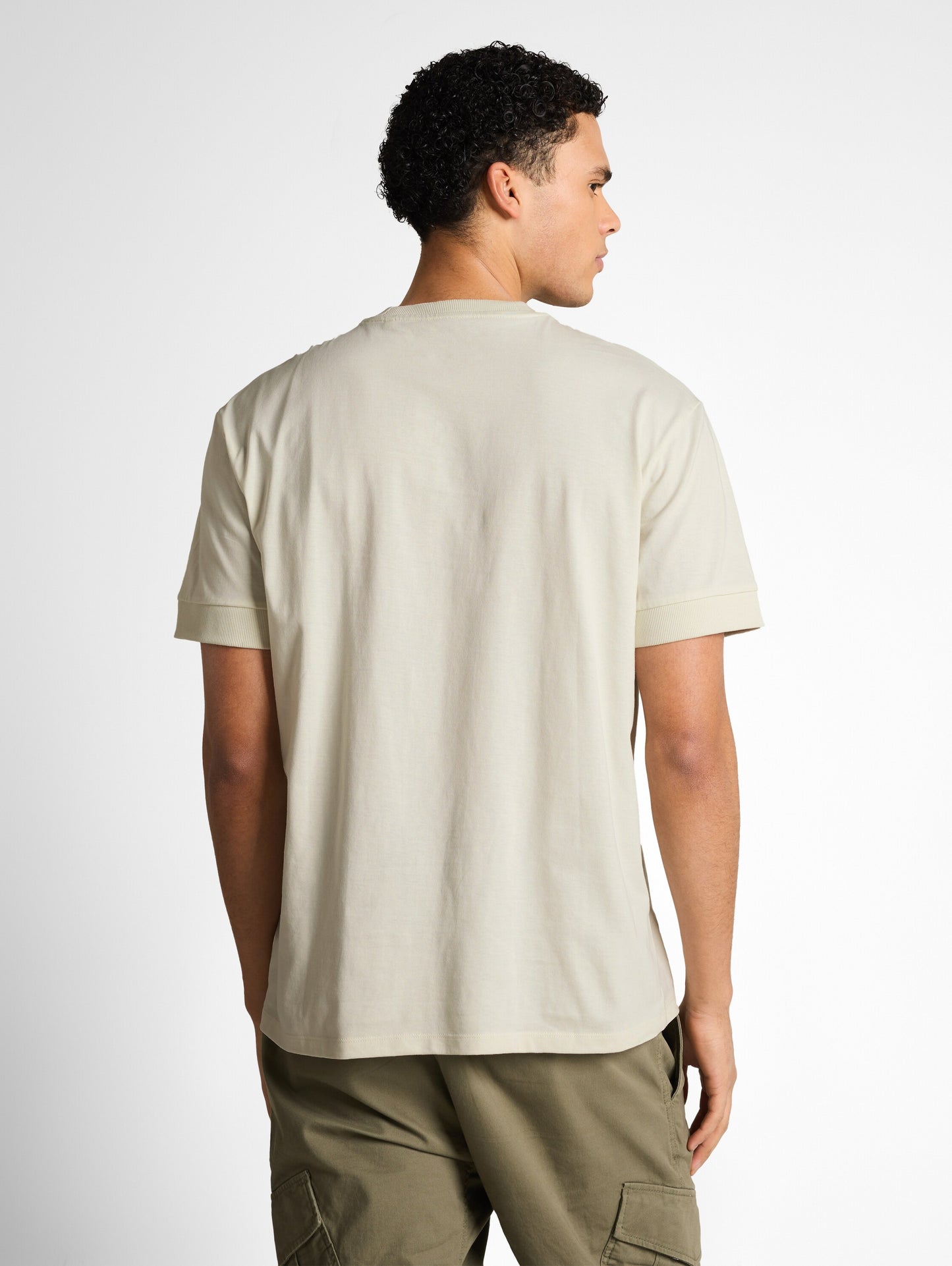 Relaxed Fit T-Shirt mit Rippbündchen
