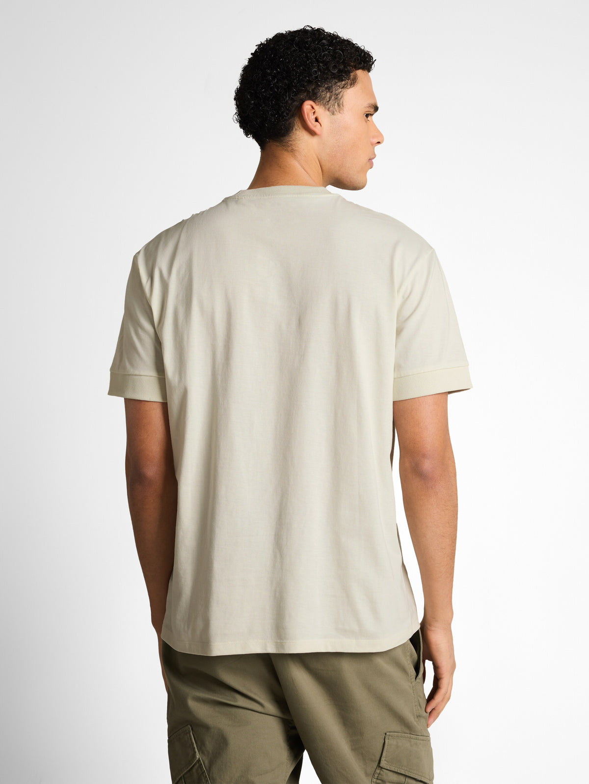Relaxed Fit T-Shirt mit Rippbündchen
