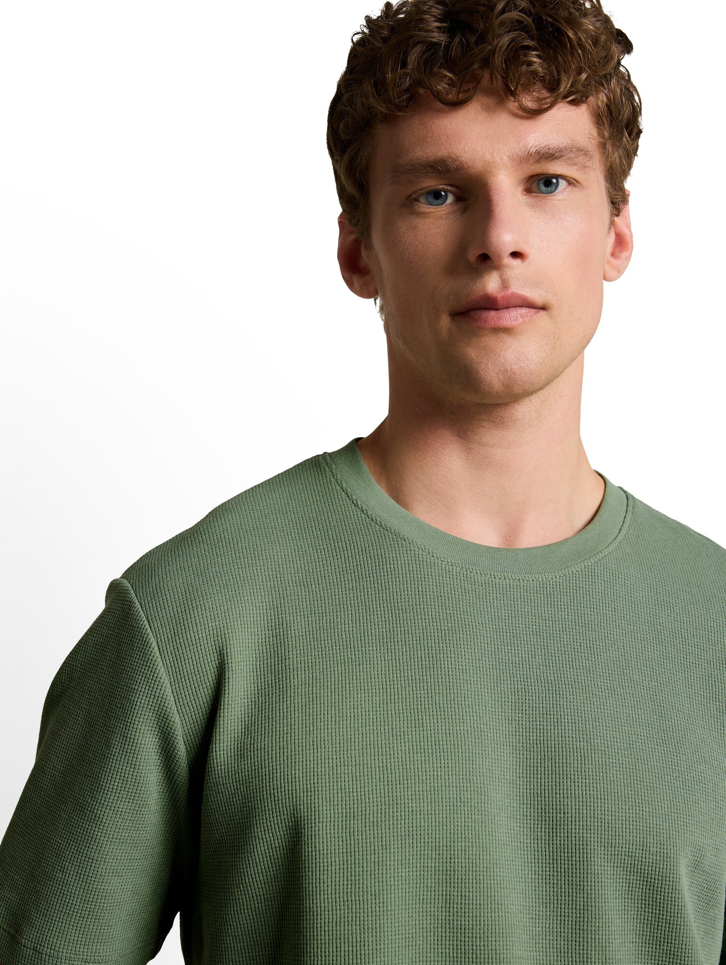 T-Shirt mit Waffelstruktur
