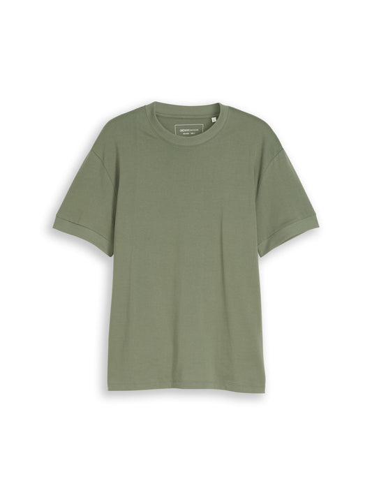 Relaxed Fit T-Shirt mit Rippbündchen