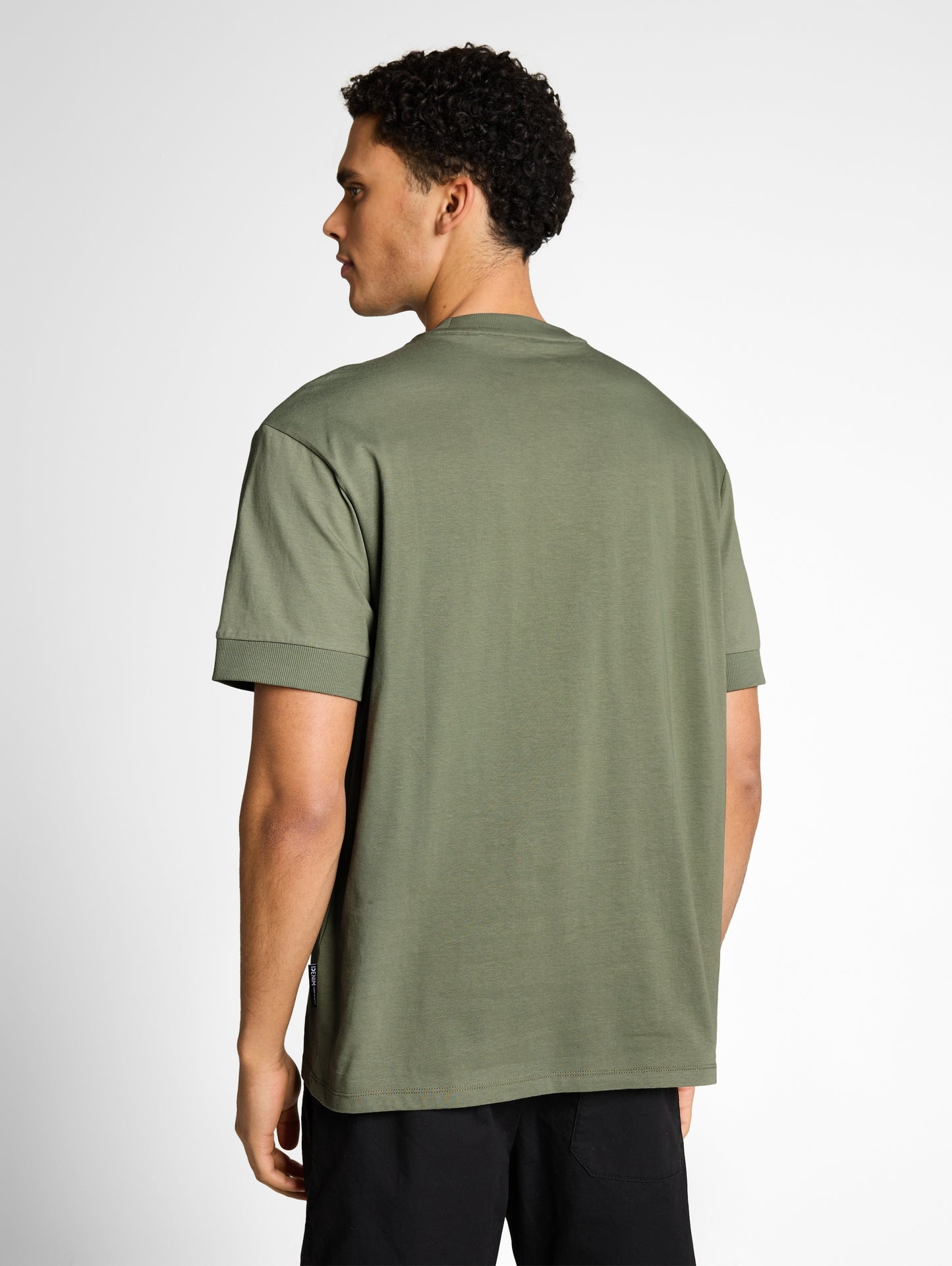 Relaxed Fit T-Shirt mit Rippbündchen
