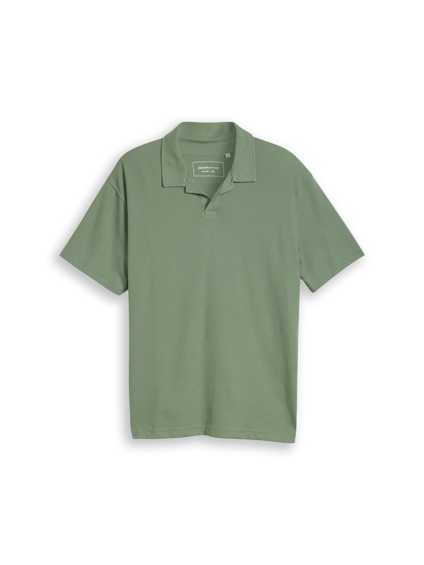 Relaxed Fit Resort Poloshirt mit Waffelstruktur