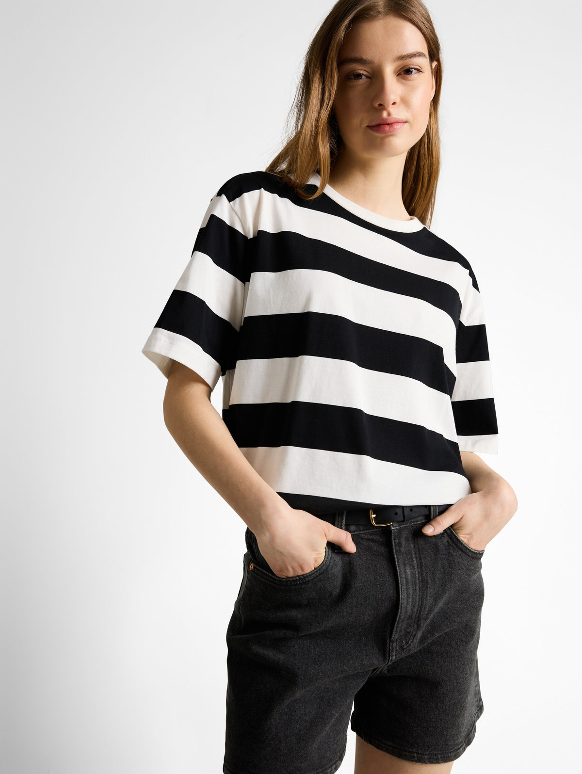 TTELIN STRAIGHT High Waist Jeans Shorts