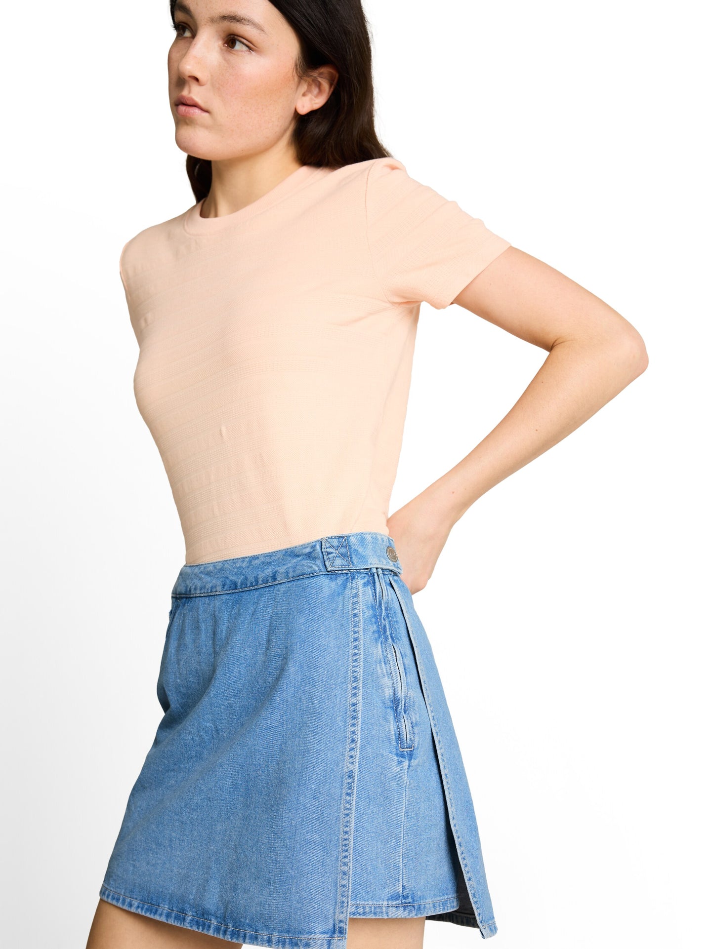 Jeans Skort in Wickel-Optik