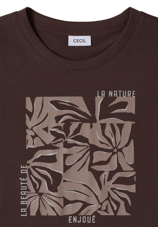 T-Shirt mit Rundhals und Frontprint